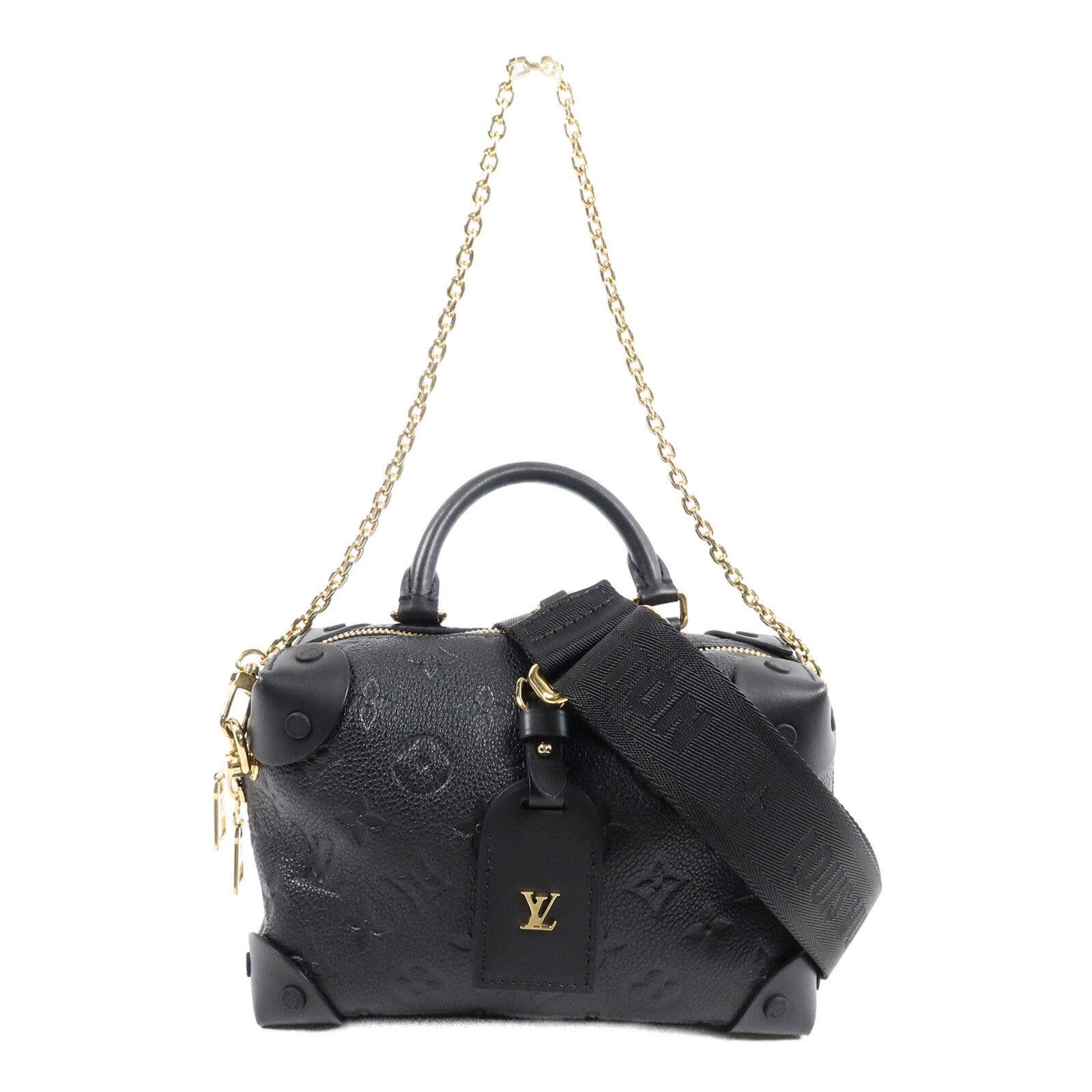 LOUIS VUITTON Monogram Empreinte Petite金扣手挽肩背兩用袋
