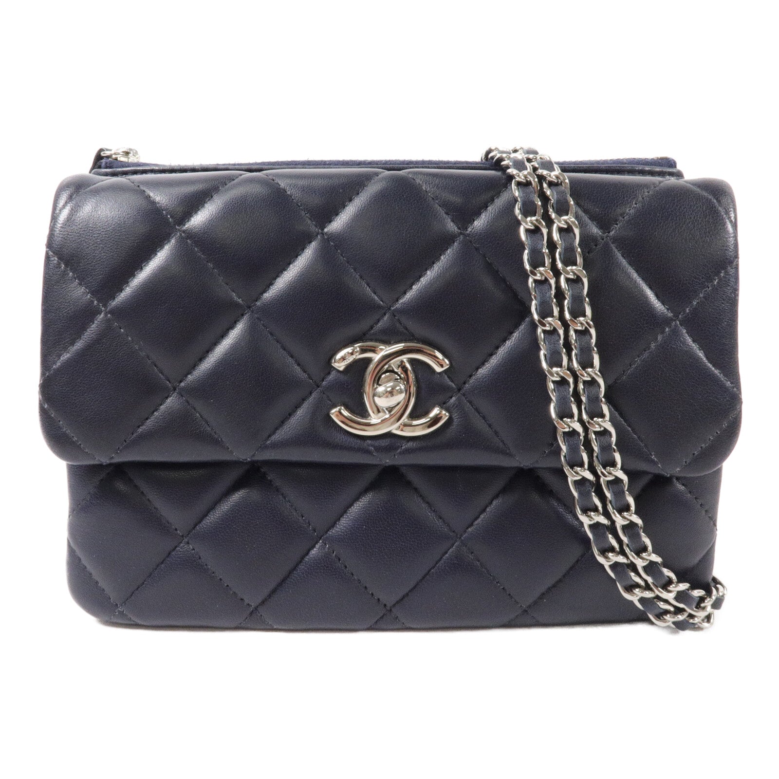 CHANEL 牛皮皮革Chain Shoulder鏈帶肩背袋