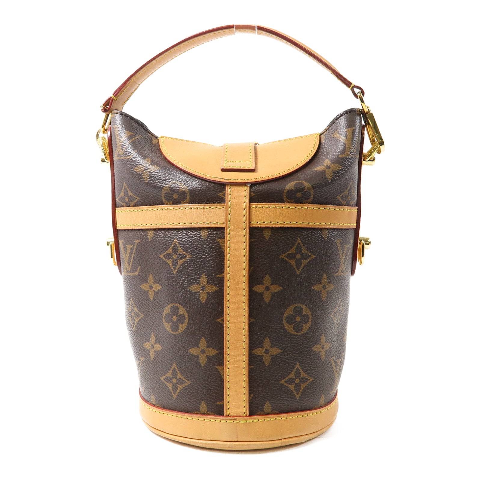 LOUIS VUITTON Monogram Duffle金扣手挽肩背兩用袋棕色