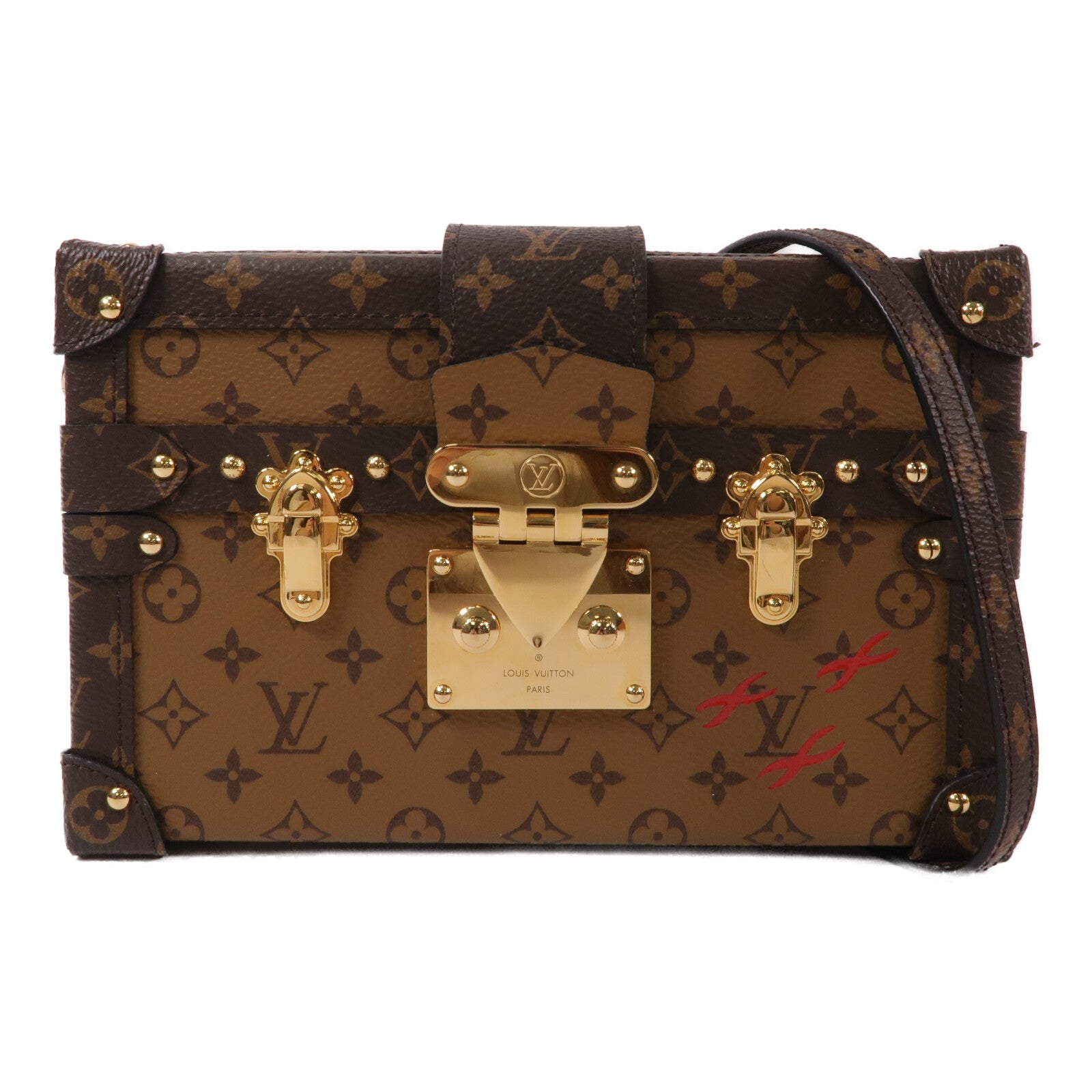 LOUIS VUITTON Monogram Reverse Petite Malle肩背袋