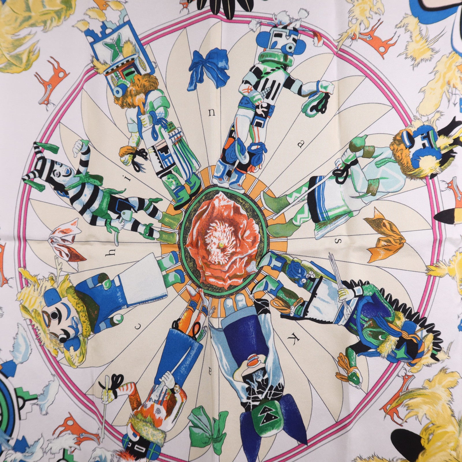 HERMES 絲質Scarf 90X90絲巾Multicolor