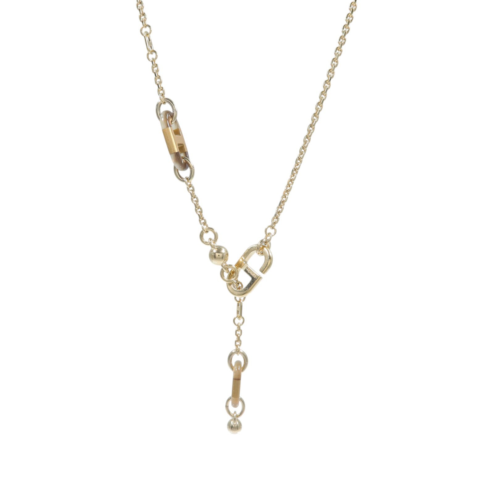 HERMES 金屬/水牛角Sur Mer Necklace Small項鍊