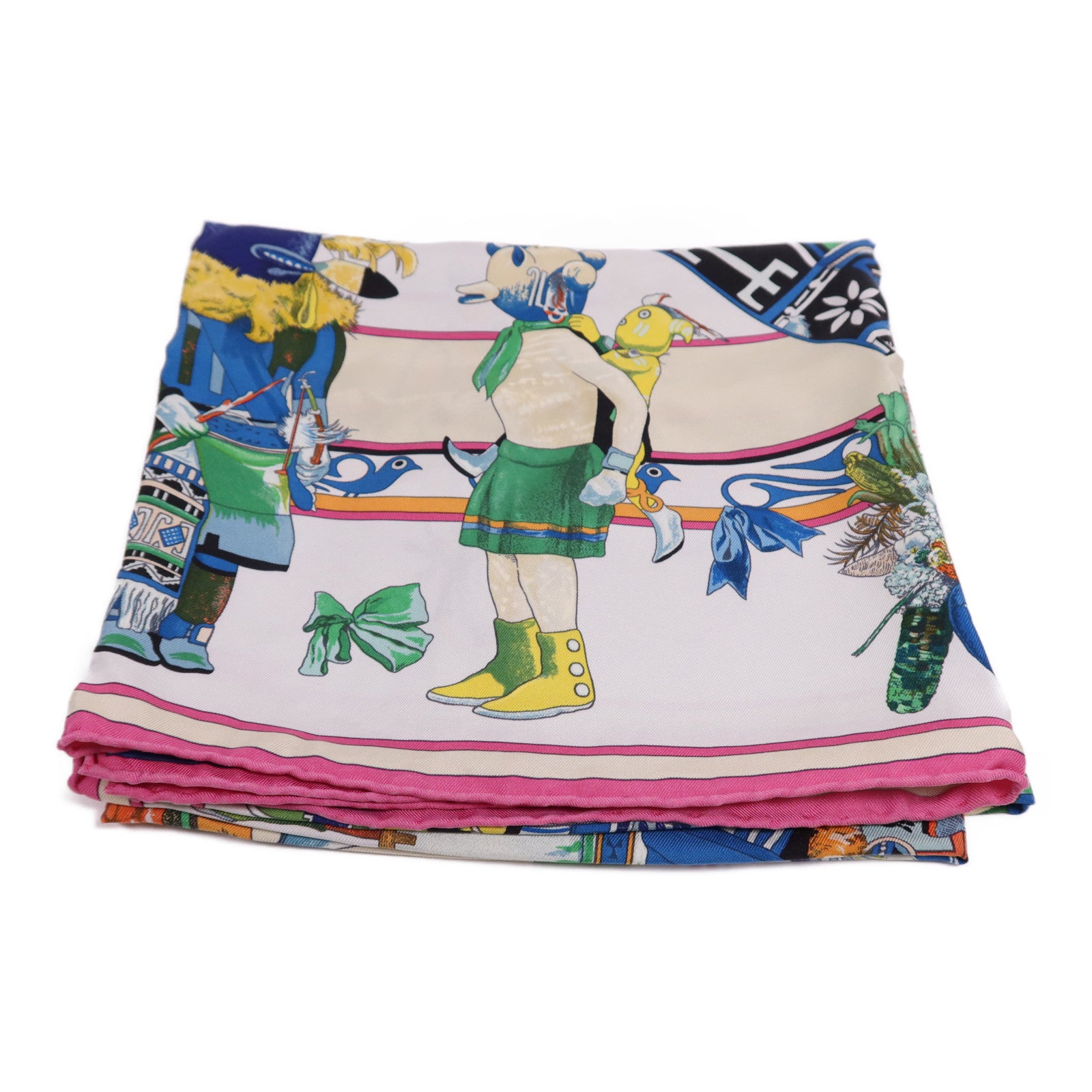 HERMES 絲質Scarf 90X90絲巾Multicolor