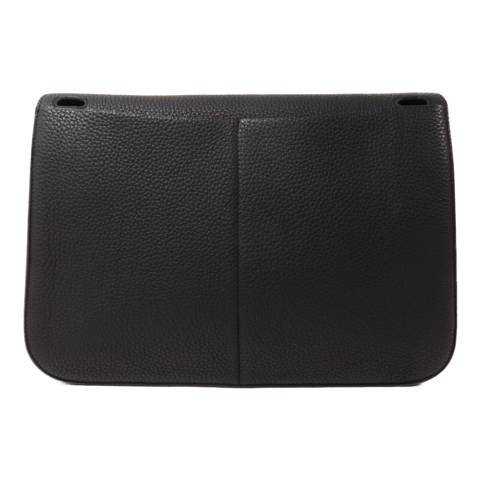 HERMES Clemence皮革Halzan 31手挽肩背兩用袋Noir