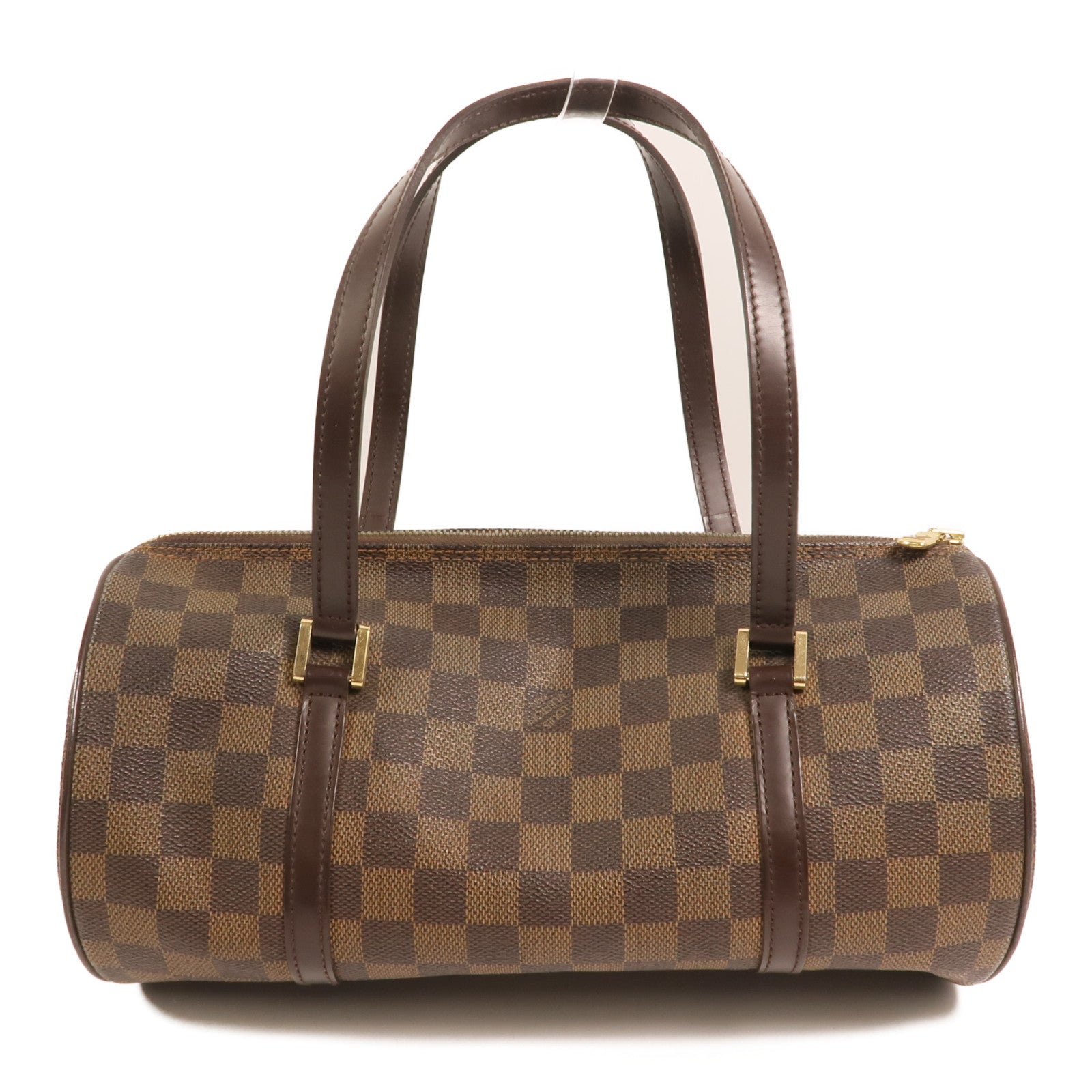 LOUIS VUITTON Damier Papillon 30金扣手挽袋