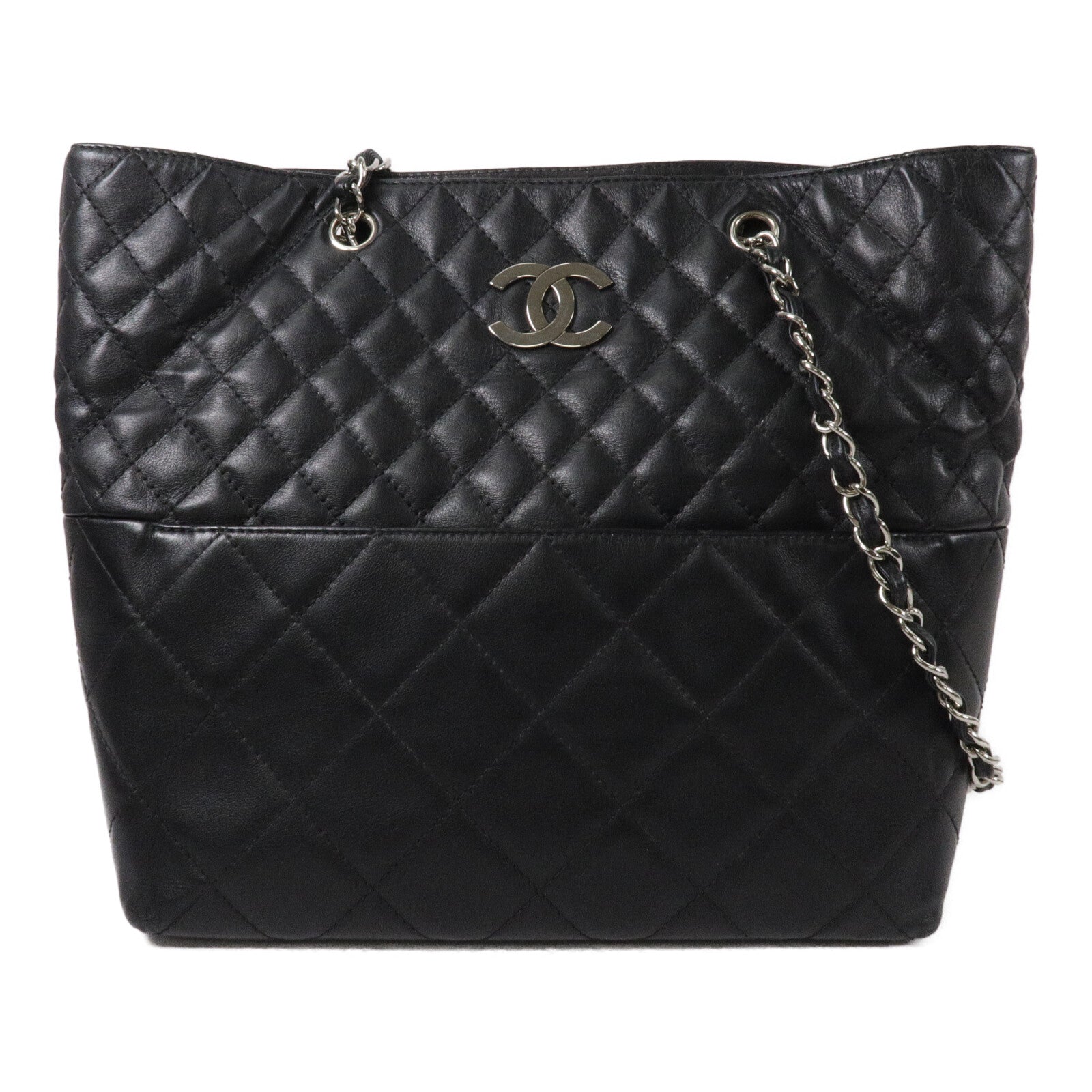 CHANEL 牛皮皮革Tote Bag鏈帶肩背袋
