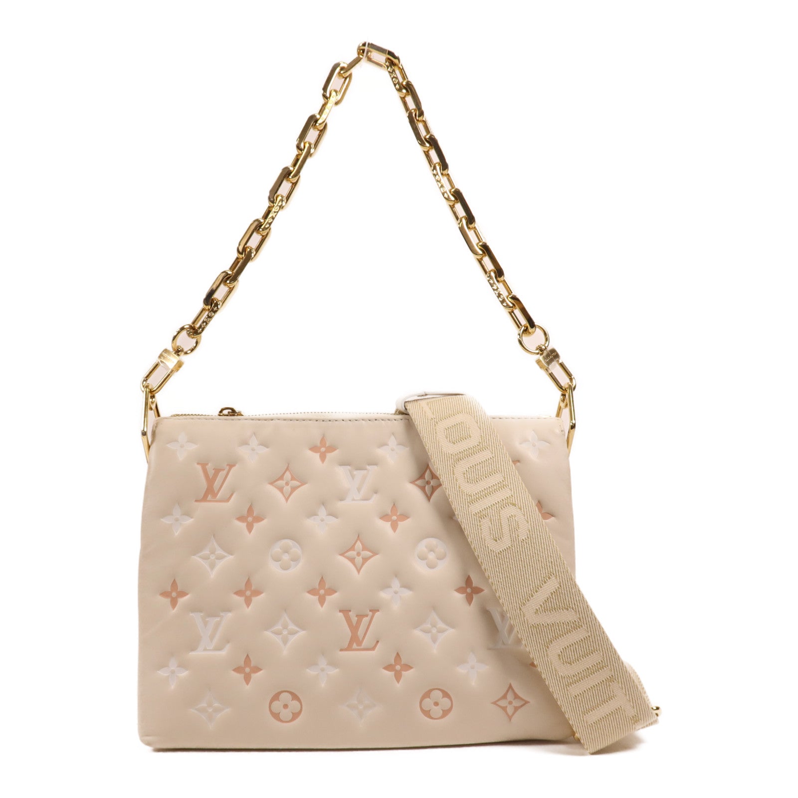 LOUIS VUITTON 【激減優惠】羊皮皮革Coussin PM金扣手挽肩背兩用袋