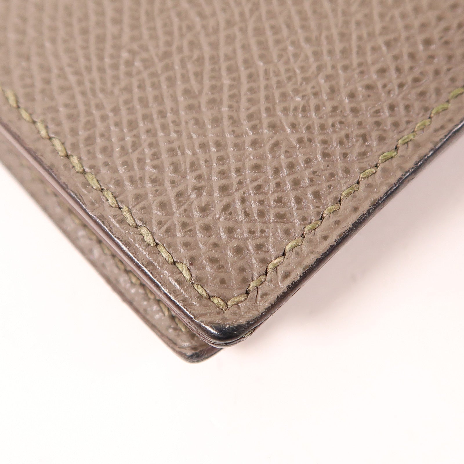 HERMES 【萬聖節商品】Epsom皮革Fleming Long Wallet長錢包Etoupe大象灰