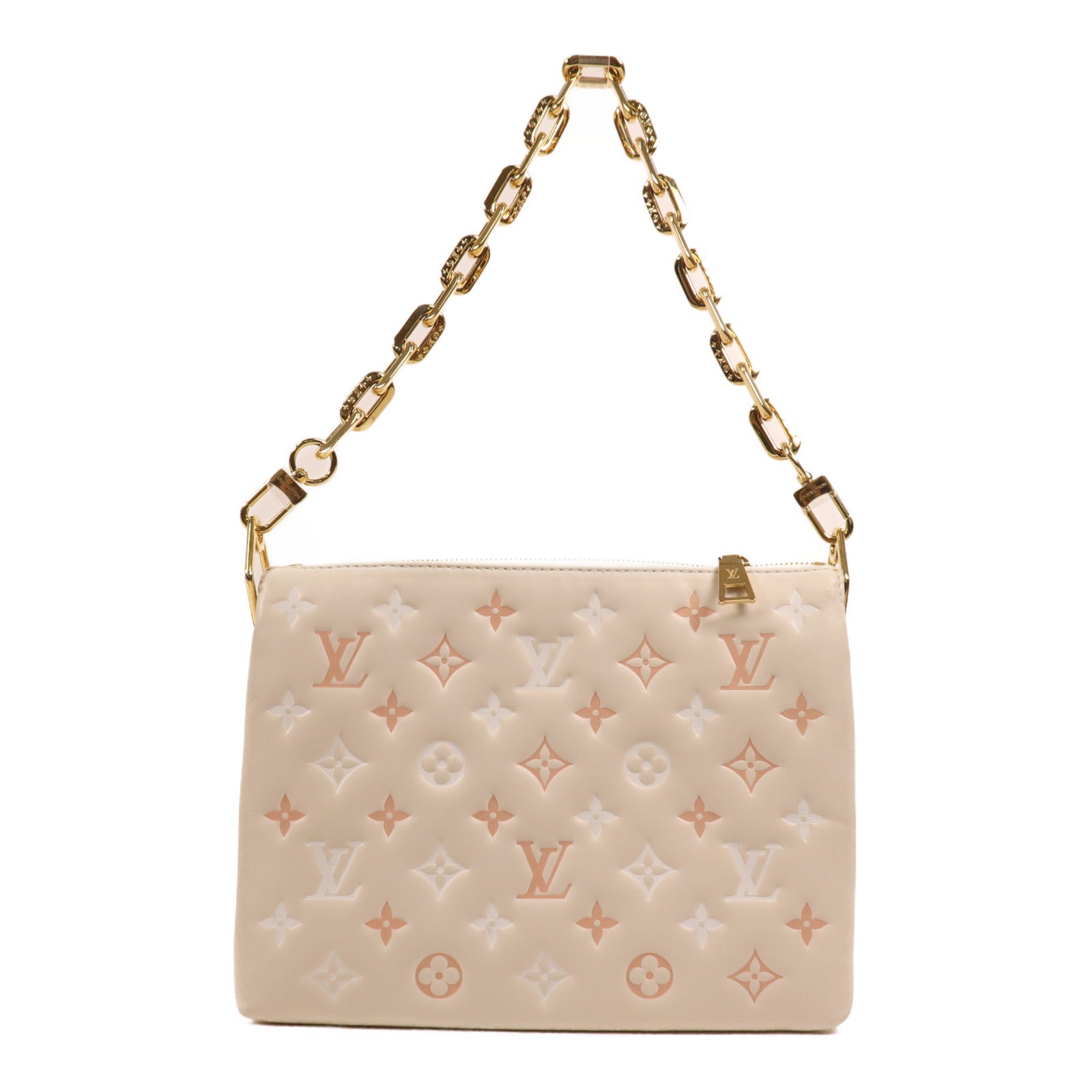 LOUIS VUITTON 【激減優惠】羊皮皮革Coussin PM金扣手挽肩背兩用袋