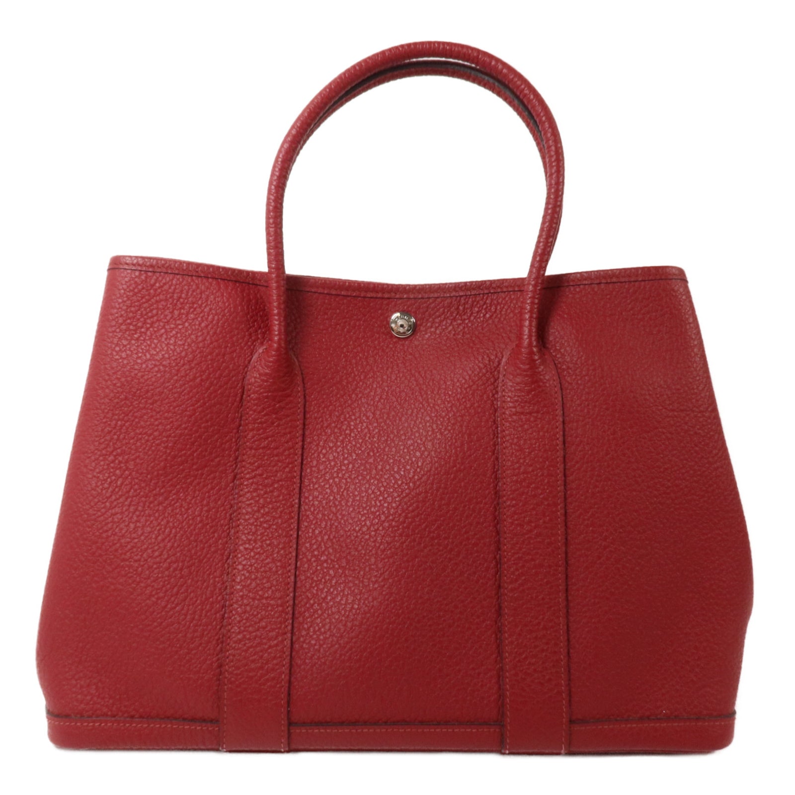 HERMES Negonda皮革Garden Party PM手挽袋Rouge Garance