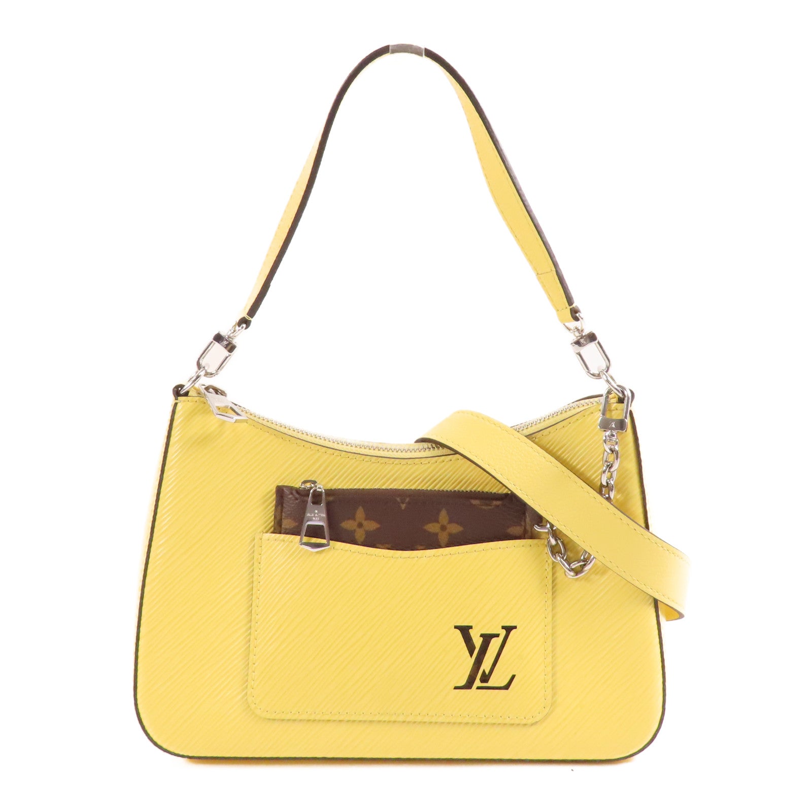 LOUIS VUITTON Epi Marelle銀扣手挽肩背兩用袋
