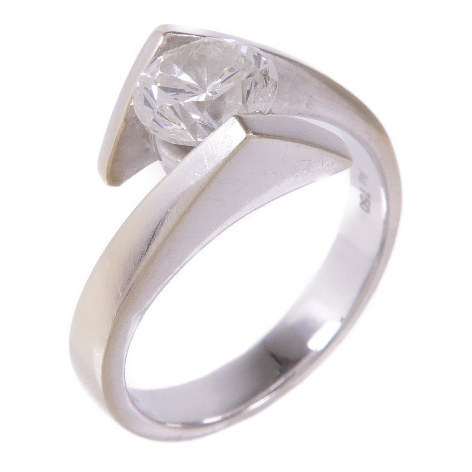 JEWELRY Diamond Ring 18K White Gold US#5.5