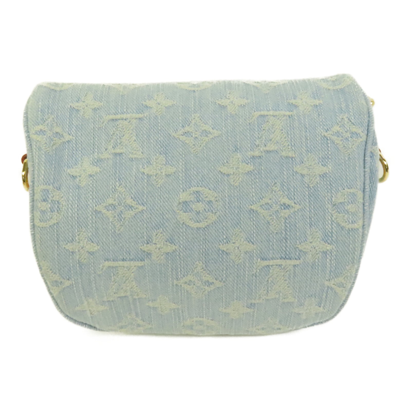 LOUIS VUITTON Monogram Denim Mini Bumbag金扣手挽肩背兩用袋