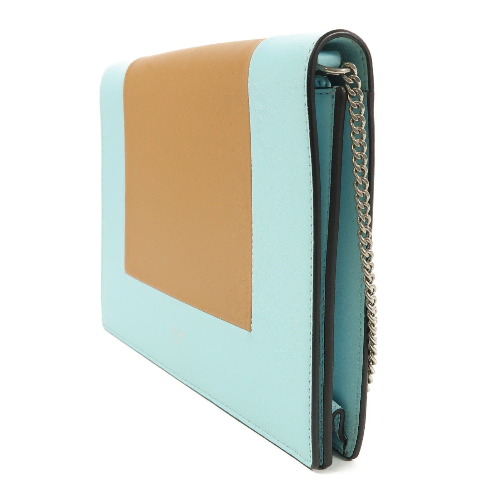 CELINE 【激減優惠】羊皮皮革Shoulder Bag銀扣鏈帶肩背袋