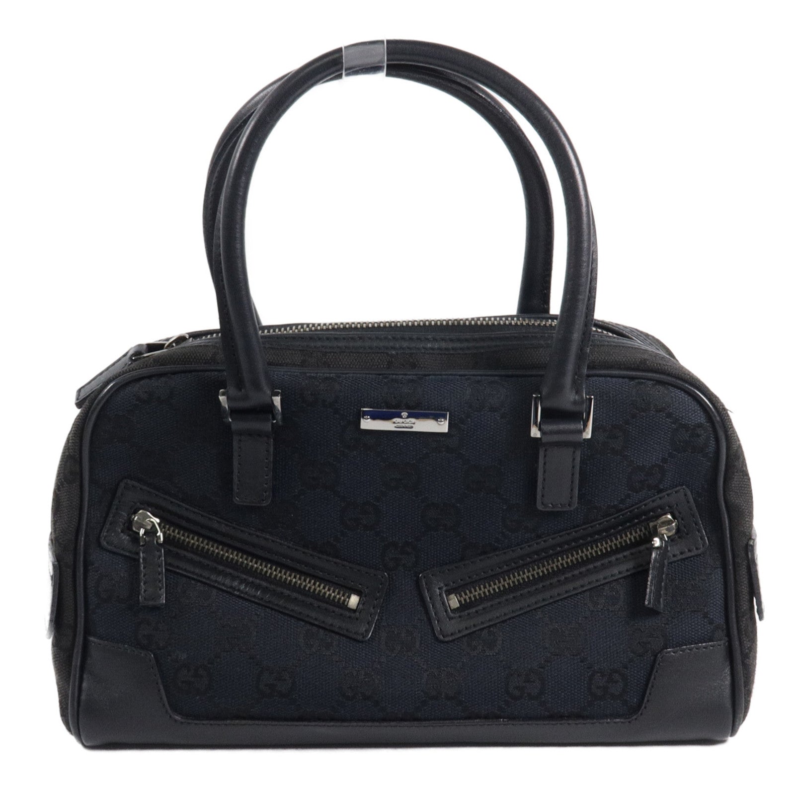GUCCI 帆布/牛皮皮革Capri Bowler Bag手挽袋
