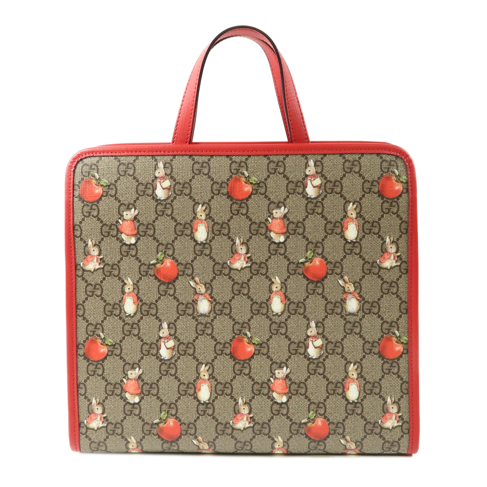 GUCCI 塗層帆布/皮革Peter Rabbit x Gucci Children's Tote Bag銀扣手