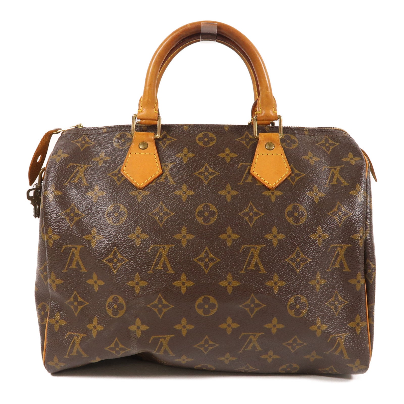 LOUIS VUITTON Monogram Speedy 30金扣手挽袋棕色