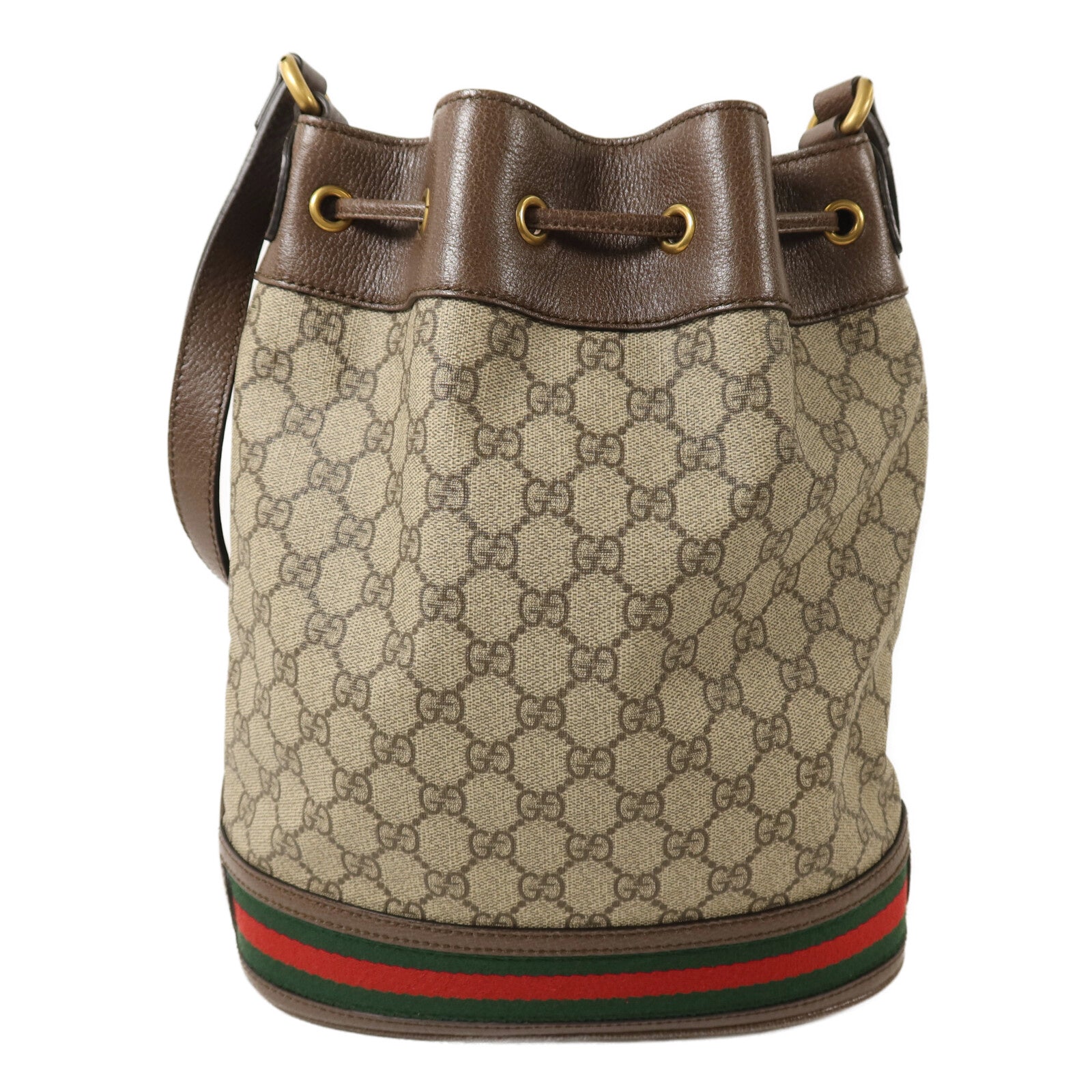 GUCCI 塗層帆布Ophidia Bucket Bag金扣肩背袋