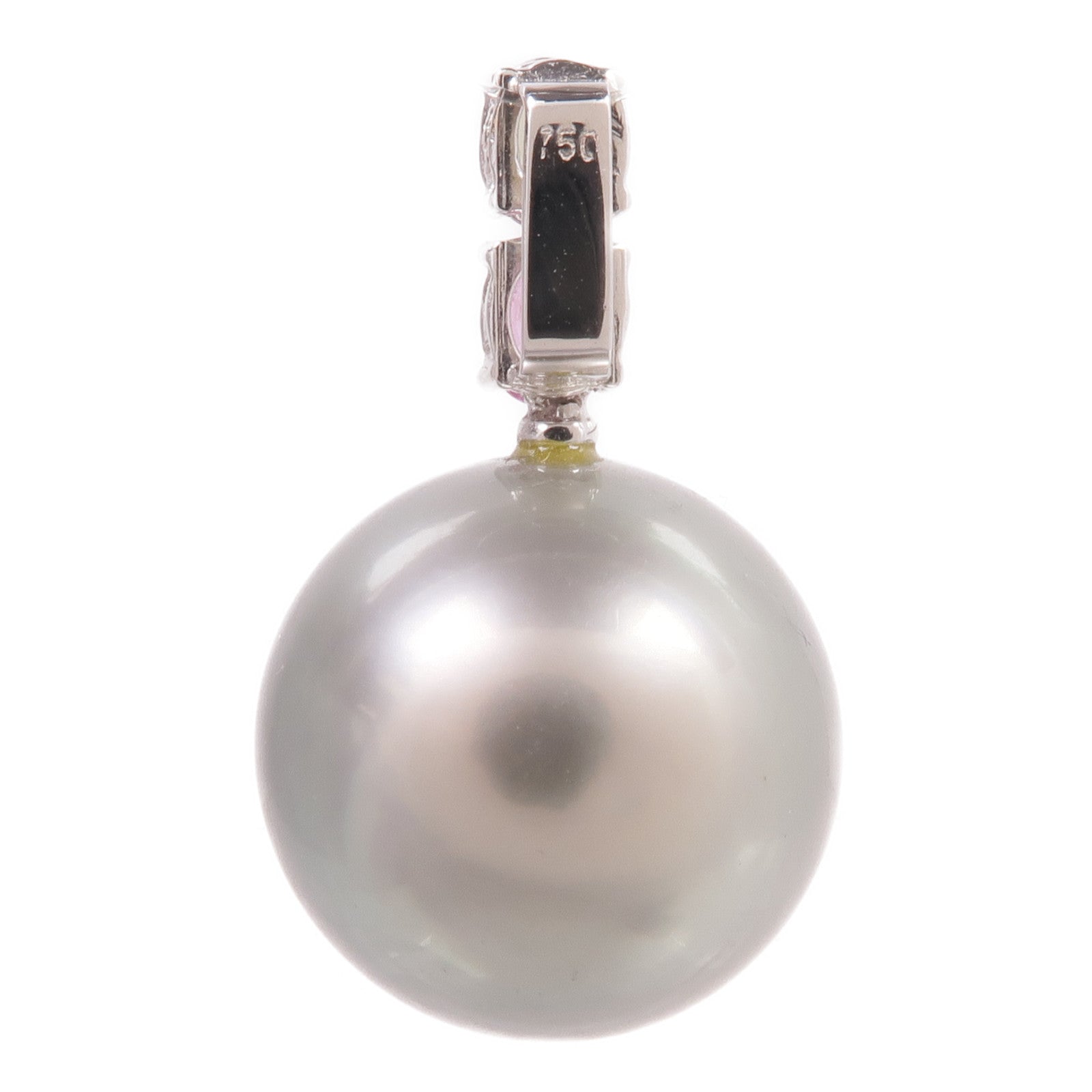JEWELRY 【激減優惠】18K白金Pearl/Color Stones Pendant Top珍珠/彩色寶石吊墜