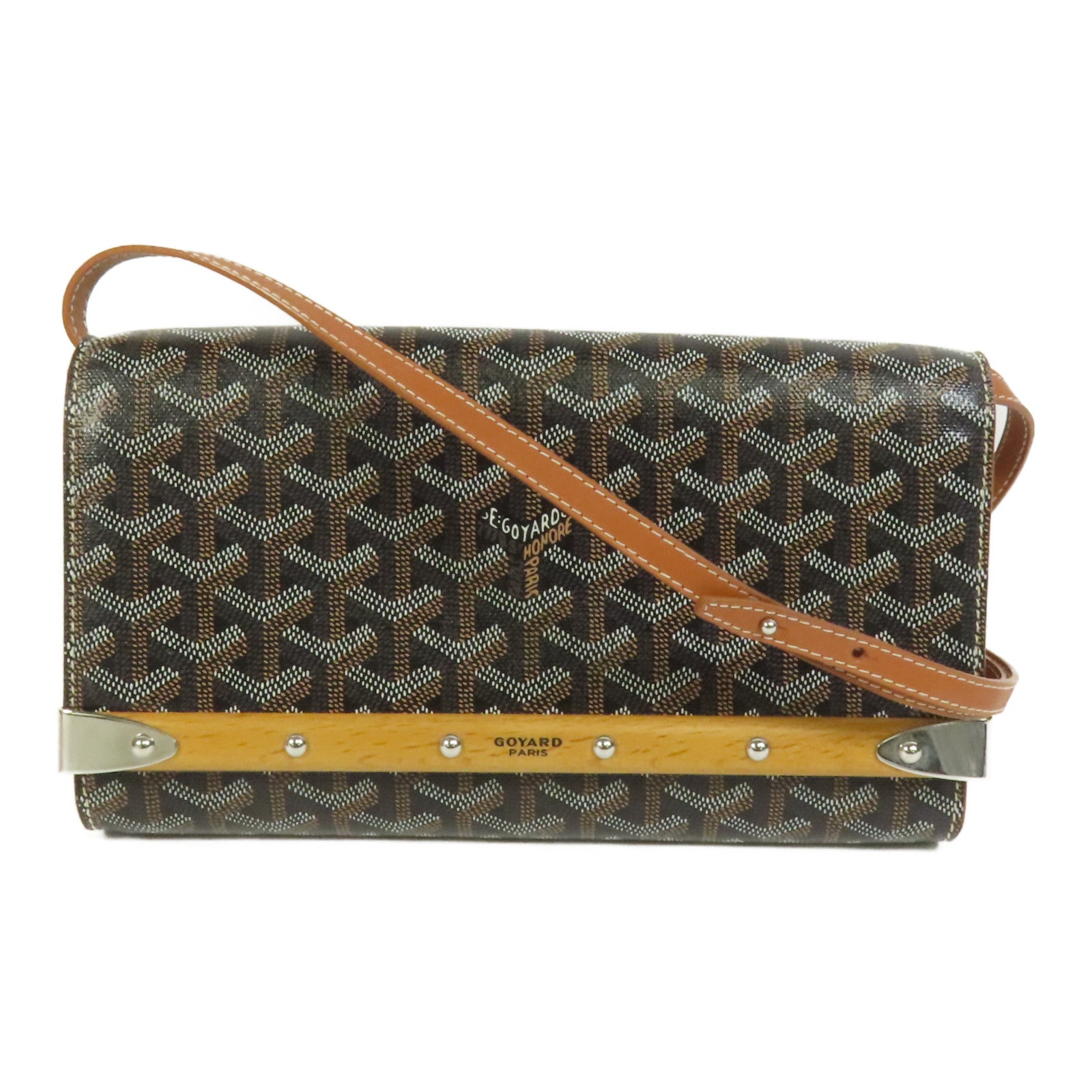 GOYARD 塗層帆布Monte-Carlo PM銀扣肩背袋