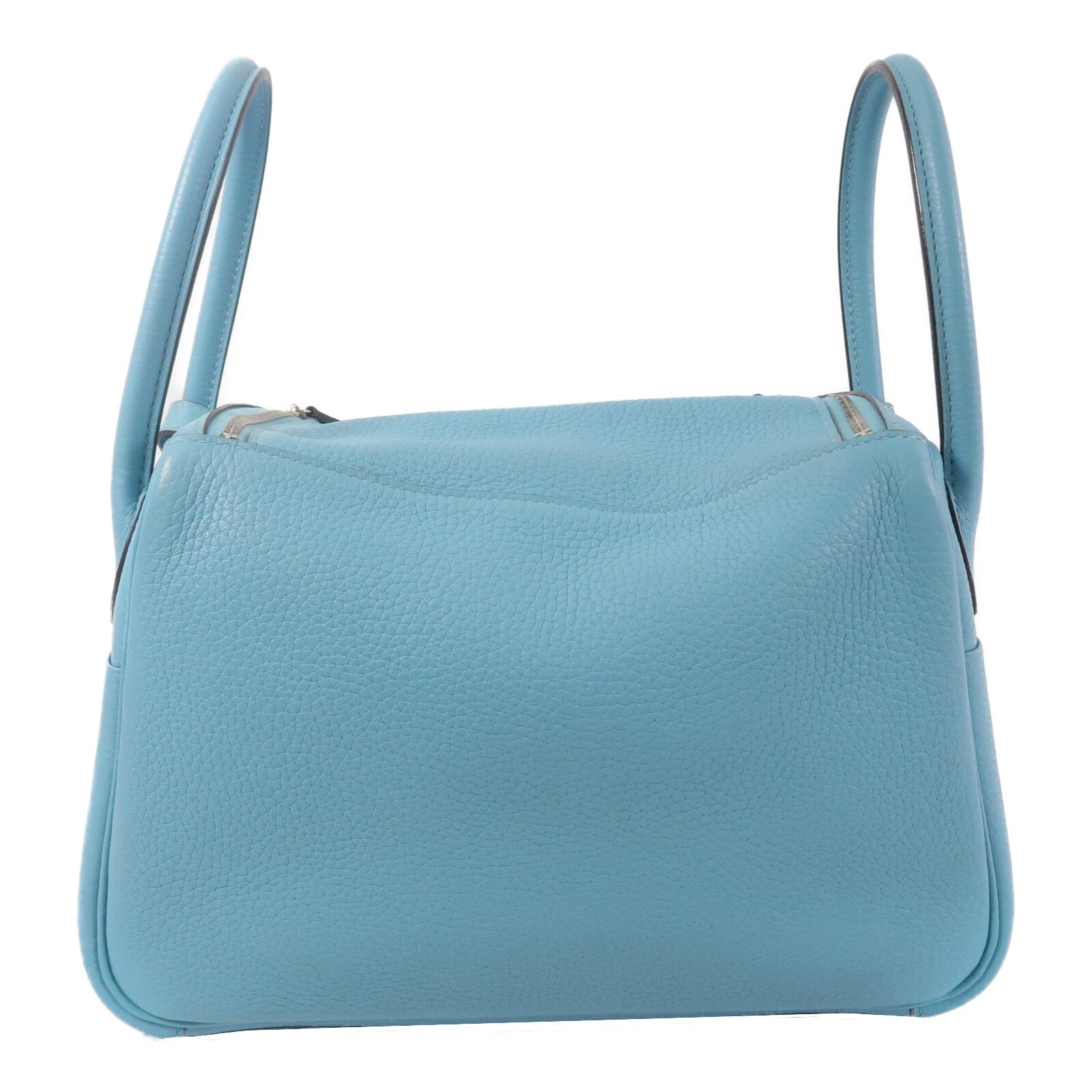 HERMES Clemence皮革Lindy 26手挽肩背兩用袋Bleu Atoll
