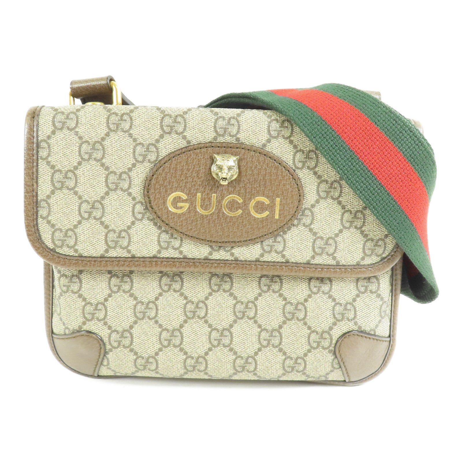 GUCCI GG GHW Neo Vintage Small Messenger Bag Shoulder Bag Coated Canvas Brown