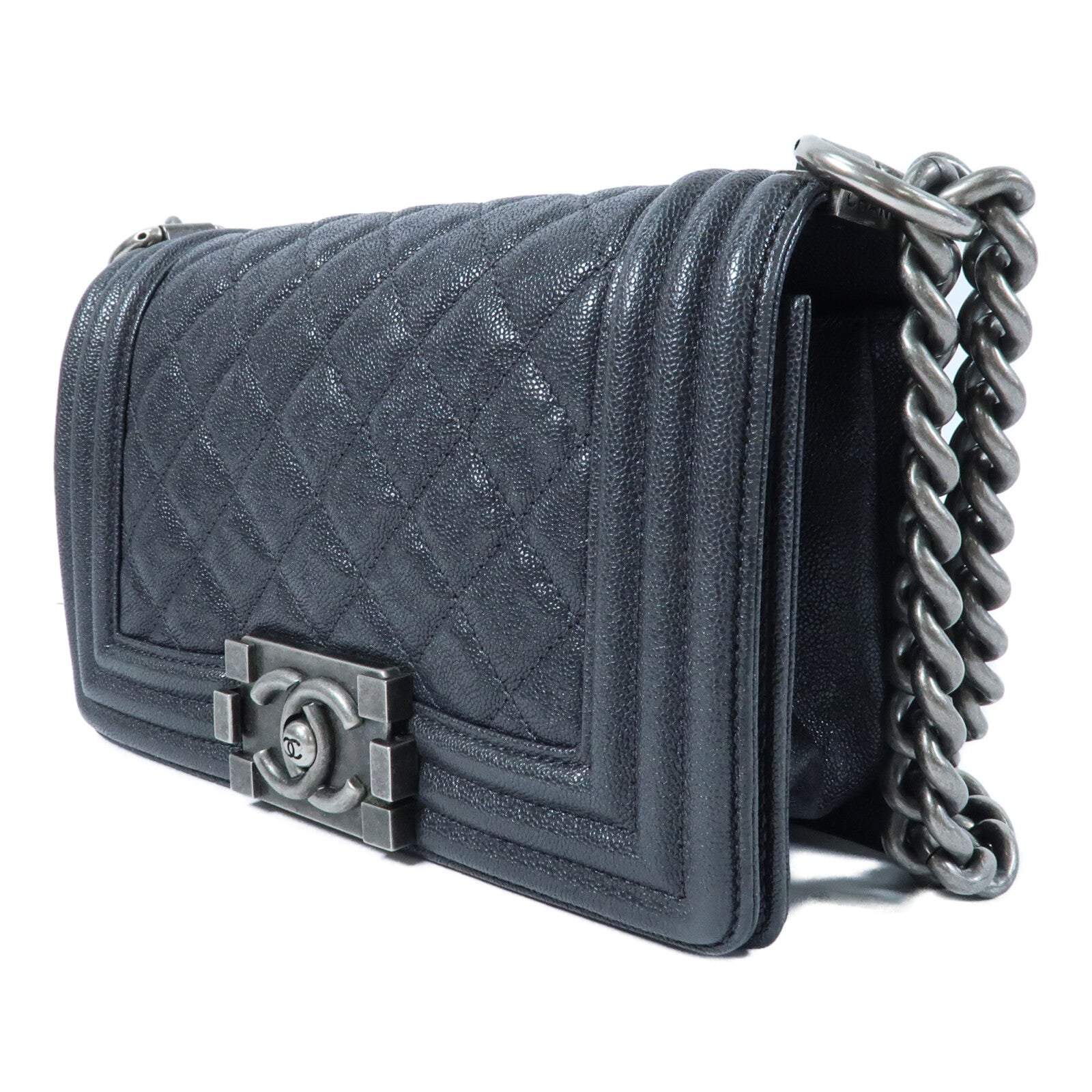 CHANEL 牛皮皮革Boy 20鏈帶肩背袋