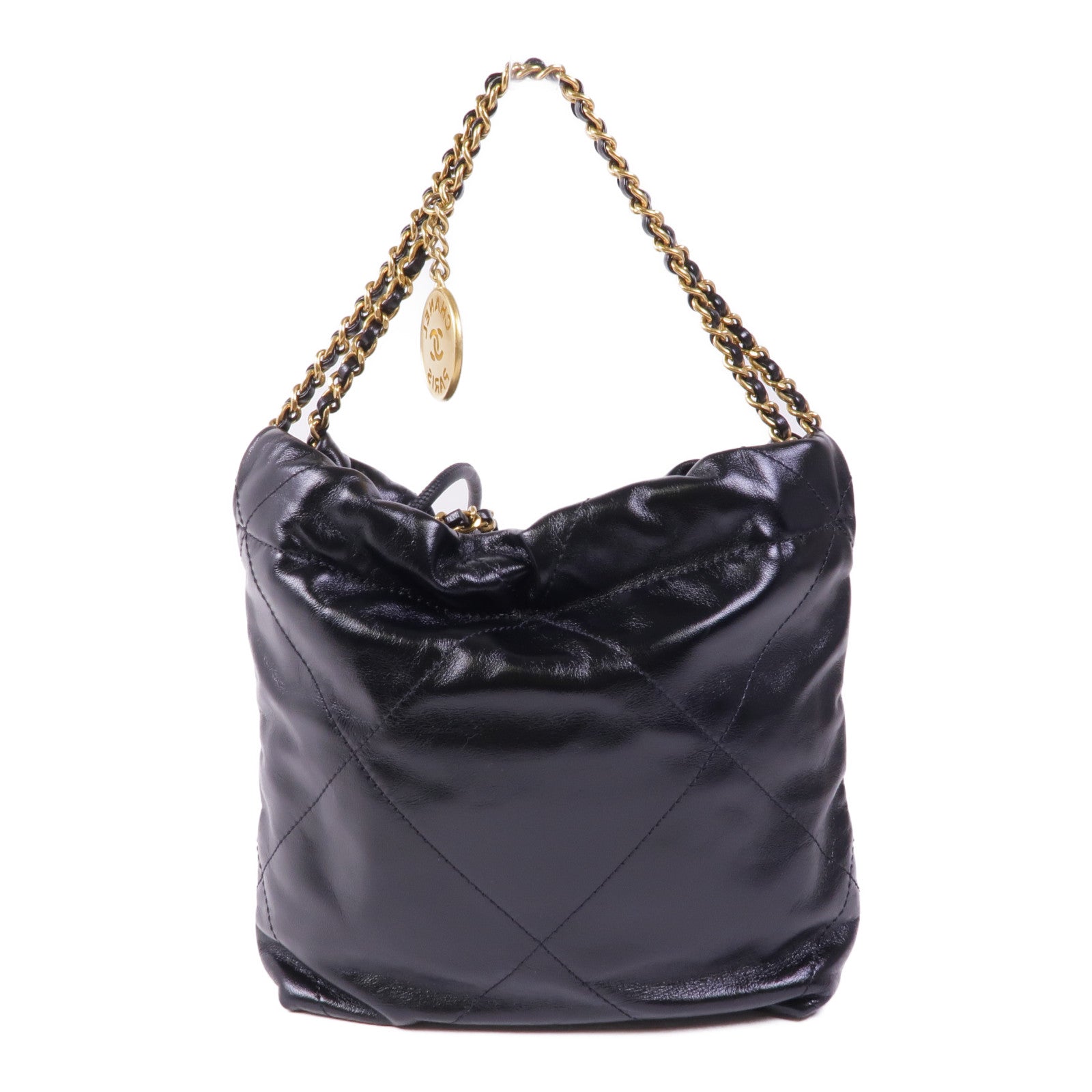 CHANEL 牛皮皮革Chanel 22 Mini金扣手挽肩背兩用袋