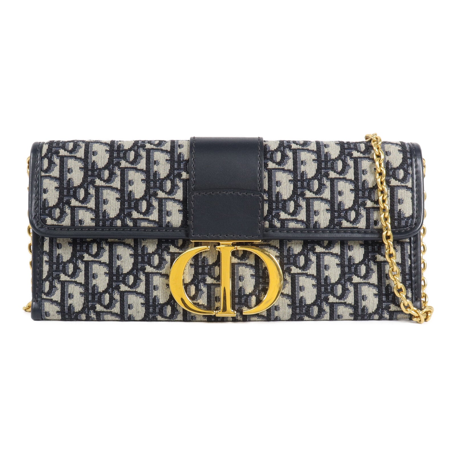 Dior 帆布30 Montaigne Clutch With Chain鏈帶肩背袋