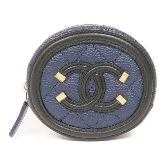 CHANEL 牛皮皮革Coin Case金扣零錢包