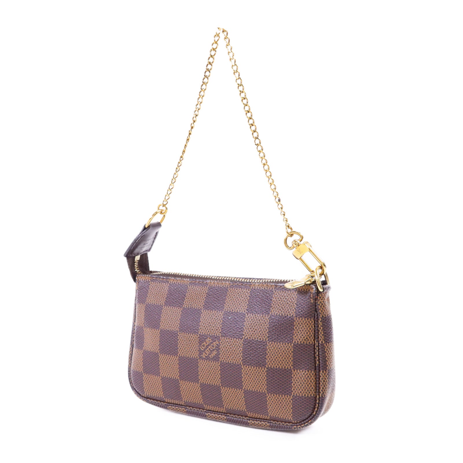 LOUIS VUITTON 【激減優惠】Damier Mini Pochette Accessories 金扣手拿包