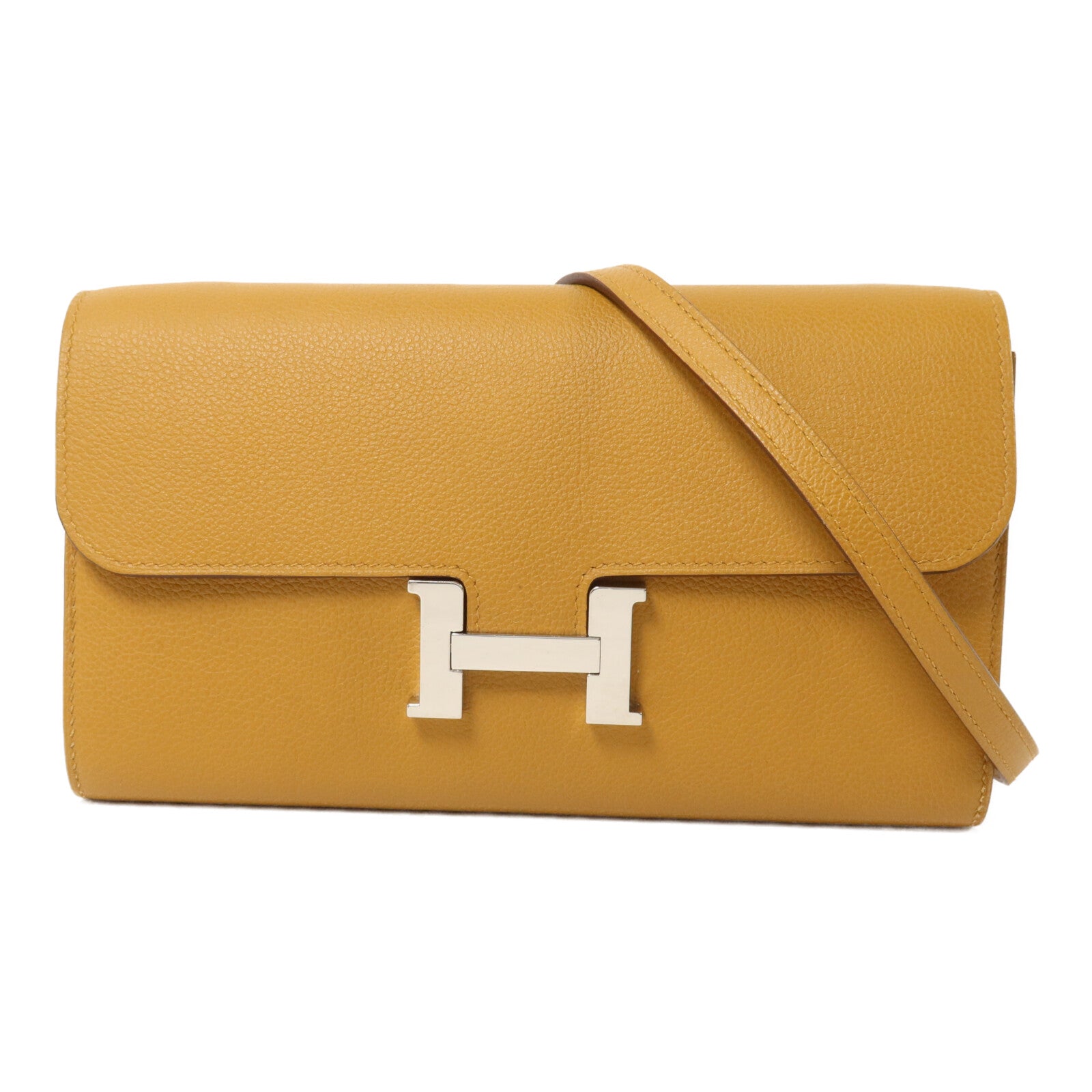 HERMES Chevre皮革Constance To Go肩背袋Caramel