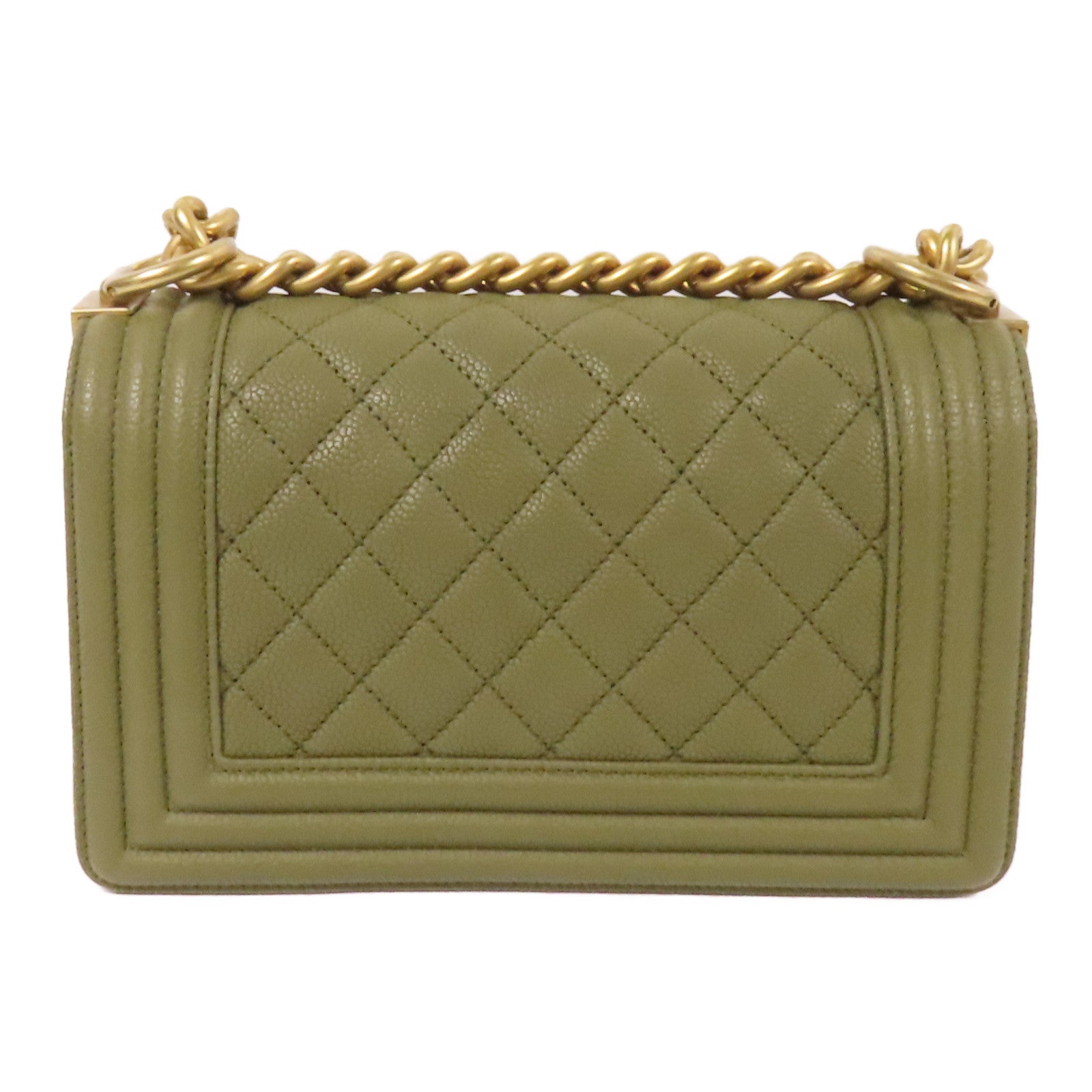 CHANEL 牛皮皮革Boy 20金扣鏈帶肩背袋