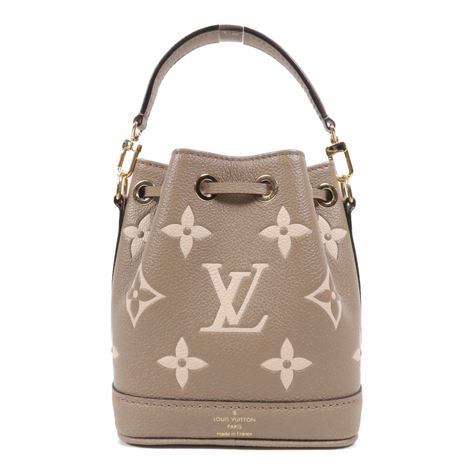 LOUIS VUITTON Monogram Empreinte Nano Noe金扣手挽肩背兩用袋