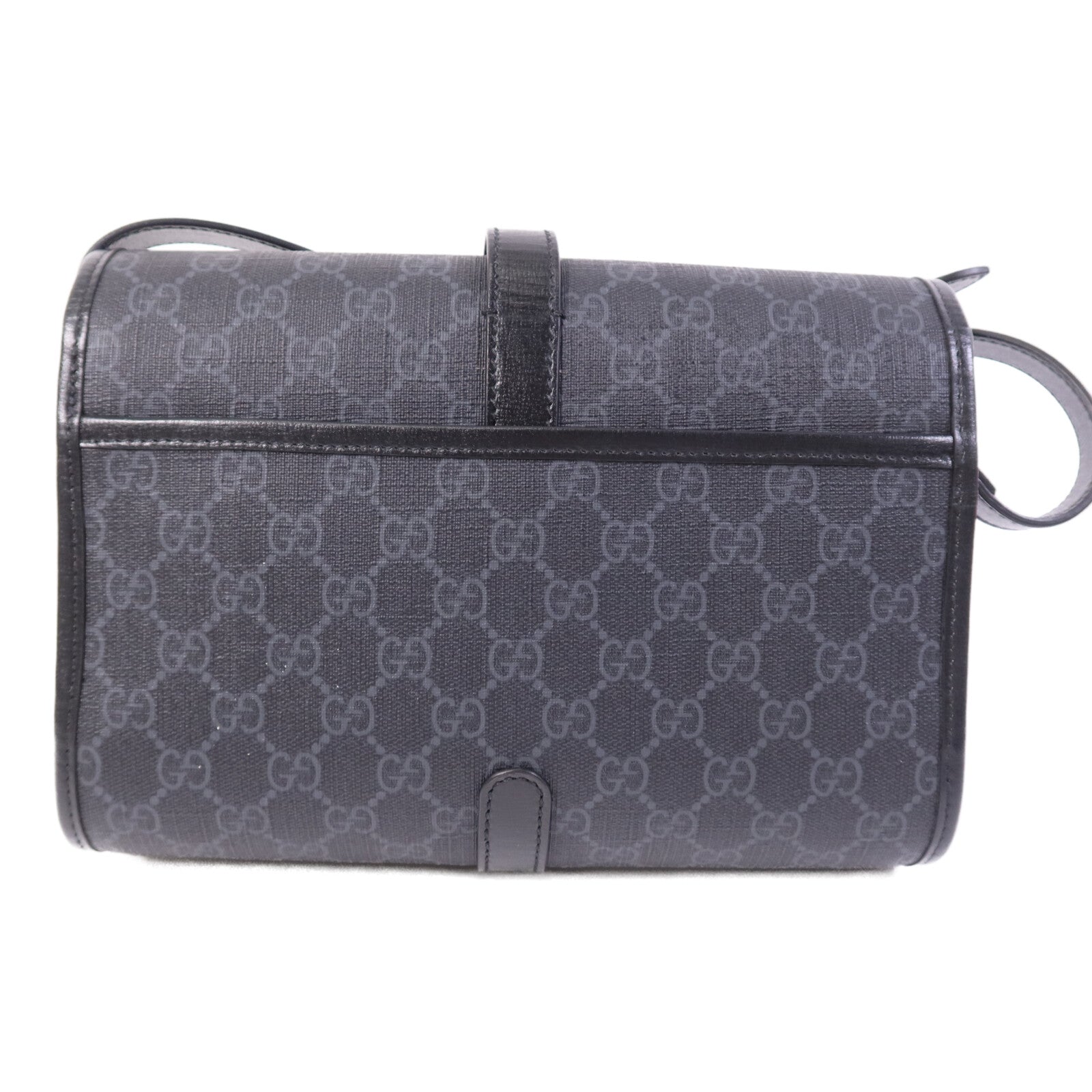 GUCCI 【激減優惠】塗層帆布GG Supreme Interlocking銀扣肩背袋