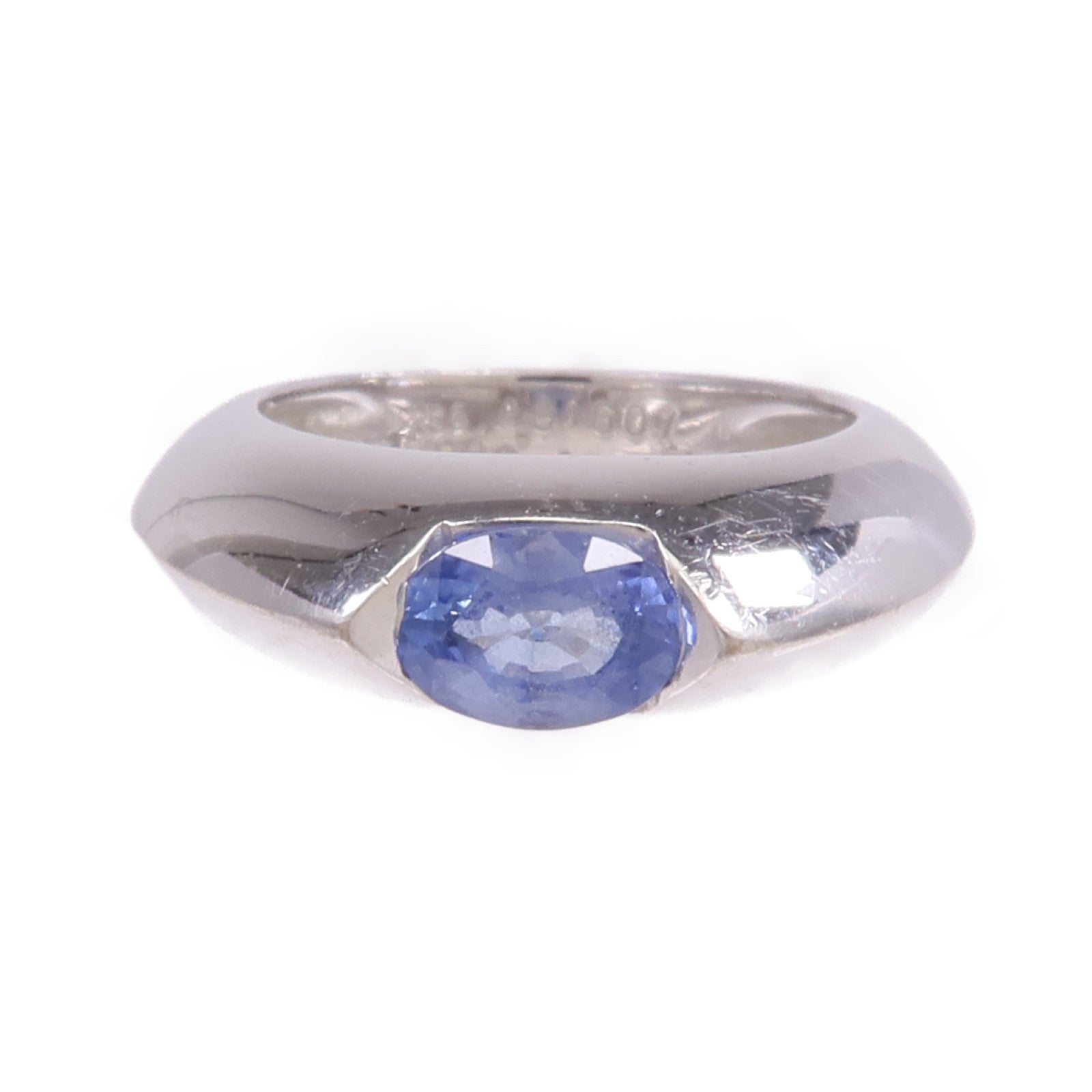 PIAGET 18K白金Sapphire Ring藍寶石戒指Piaget#48/US#4.5