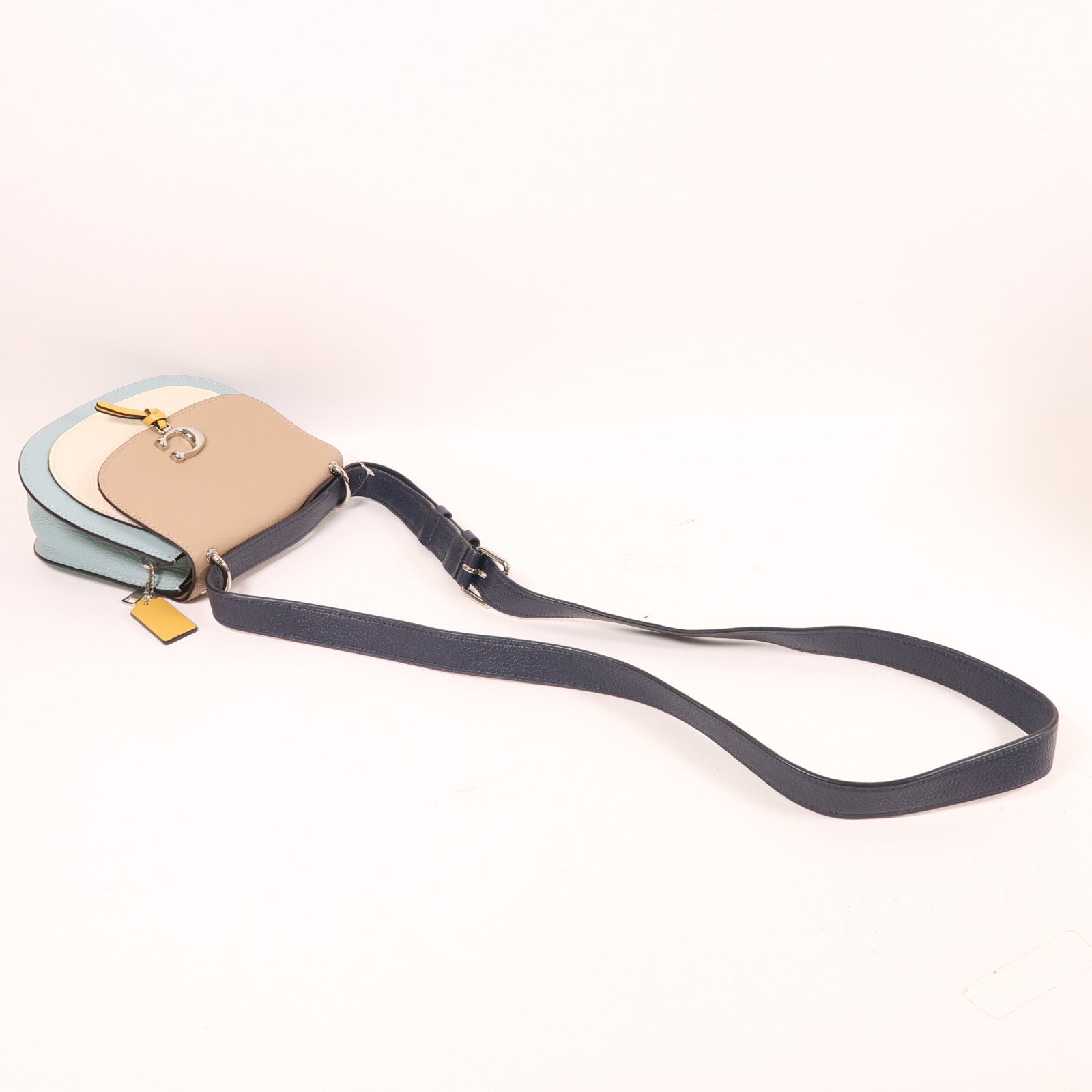 COACH 牛皮皮革Shoulder Bag銀扣肩背袋