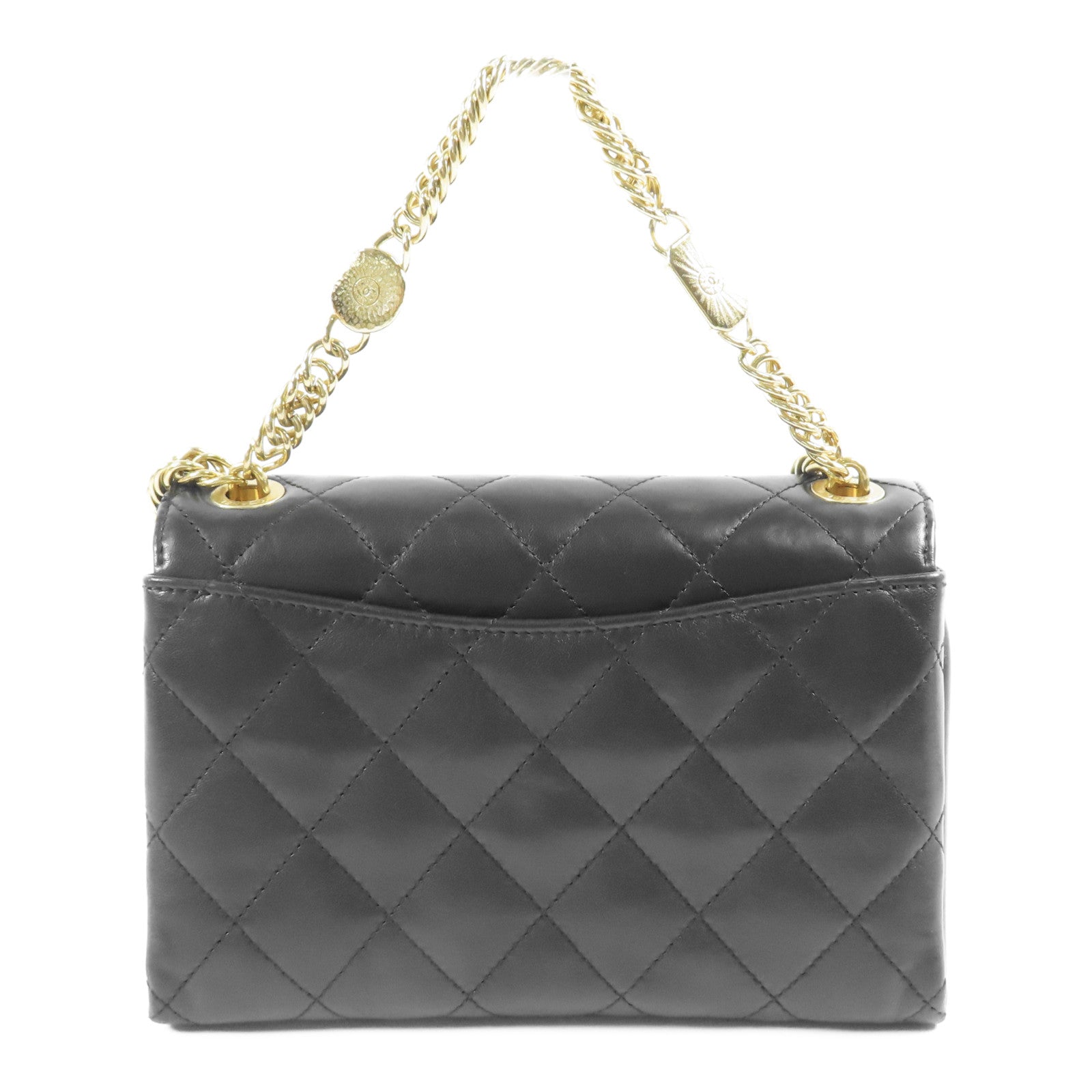 CHANEL 羊皮皮革Matelasse Bag金扣手挽肩背兩用袋