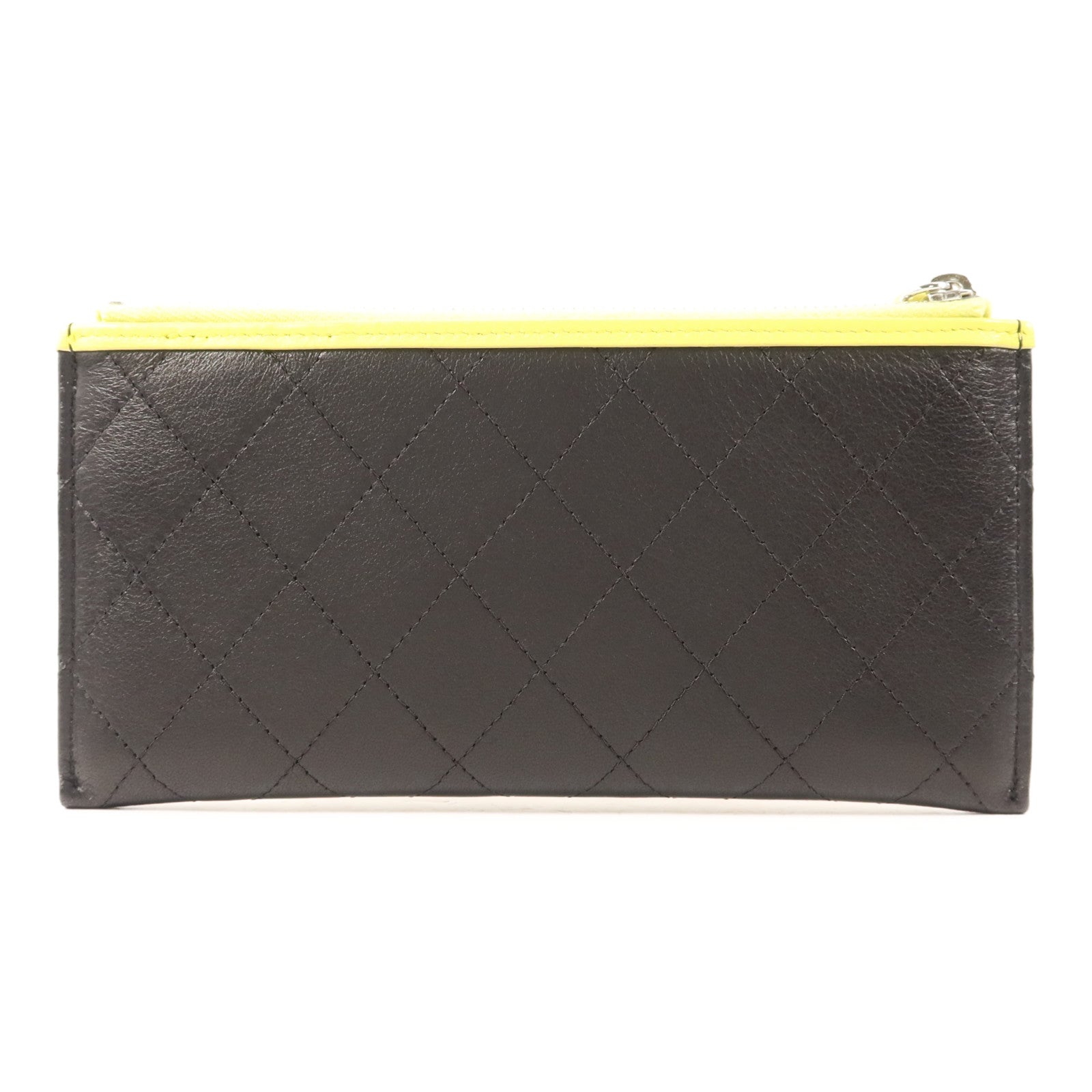 CHANEL 牛皮皮革Long Wallet銀扣長錢包
