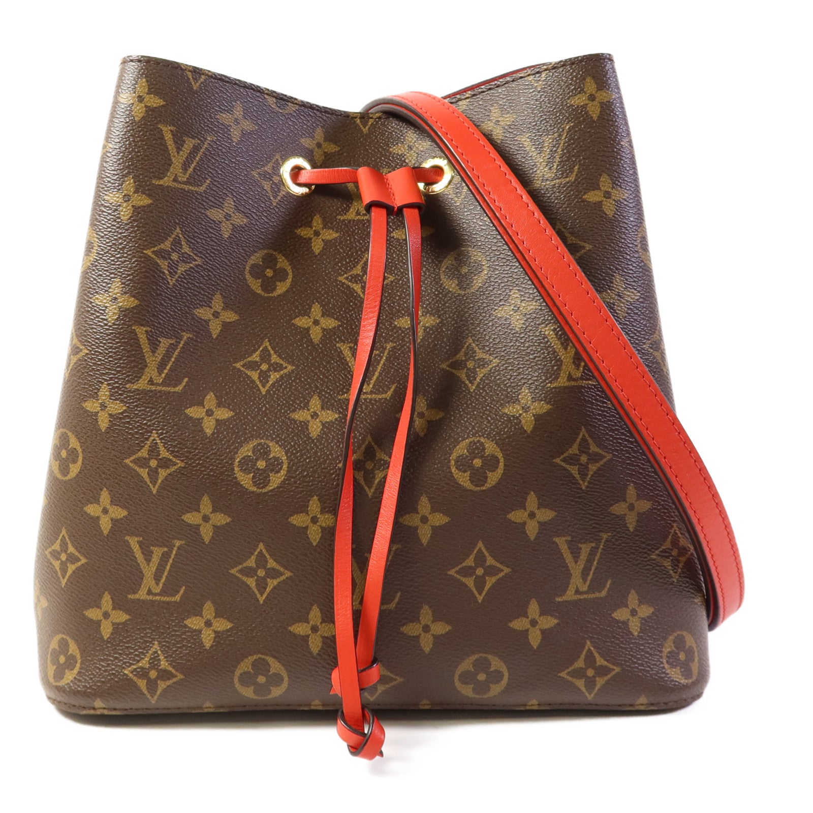 LOUIS VUITTON Monogram Neo Noe Bucket Bag金扣肩背袋Coquelicot