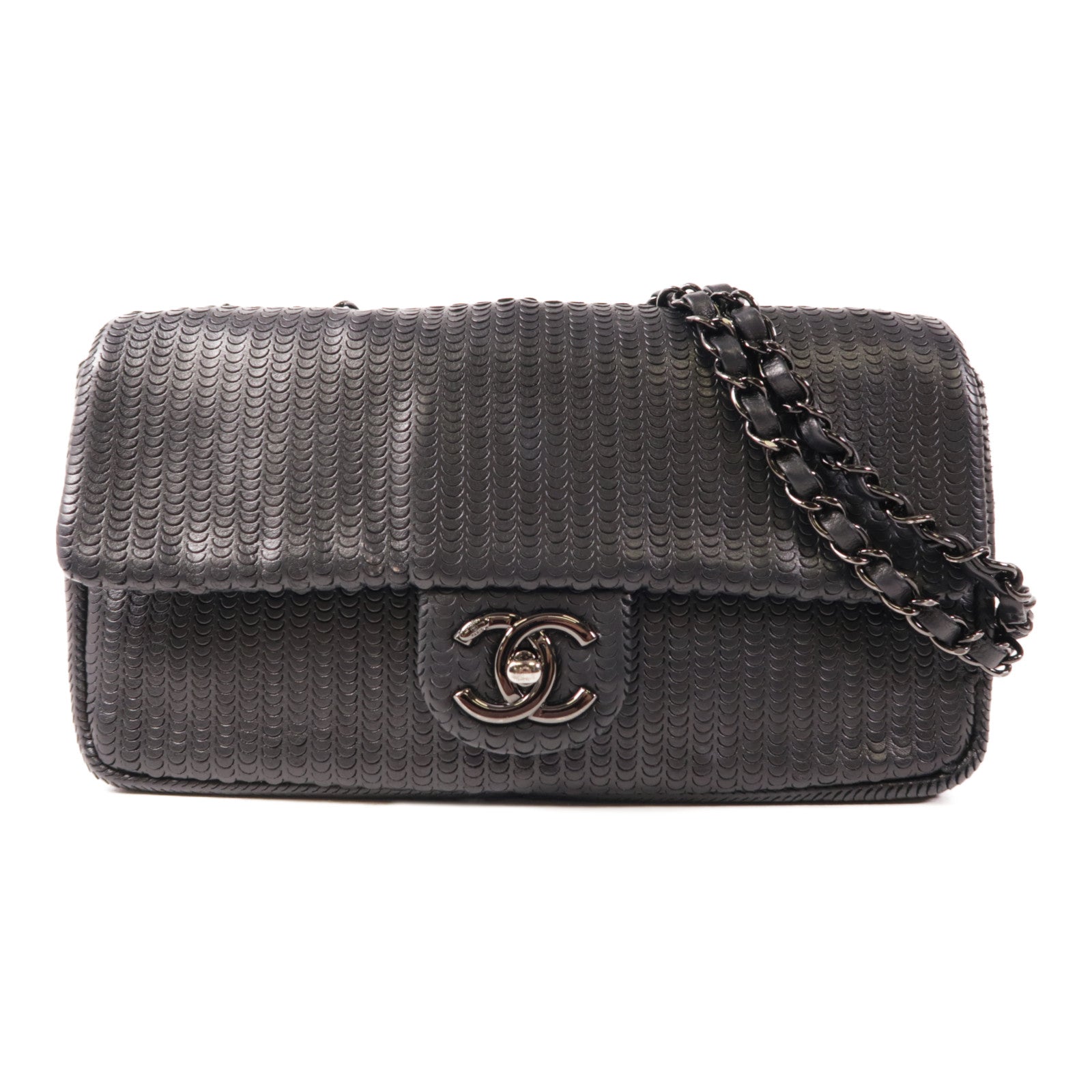 CHANEL 牛皮皮革Chain Shoulder鏈帶肩背袋