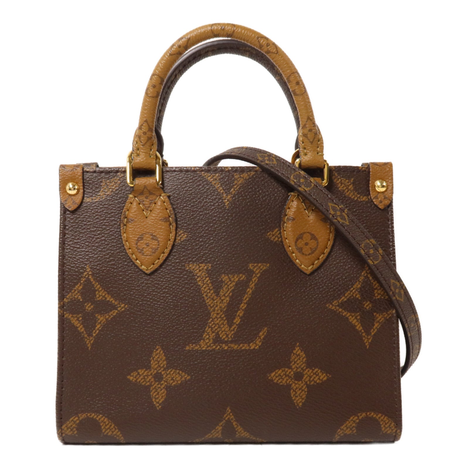 LOUIS VUITTON Monogram Reverse On The Go BB手挽肩背兩用袋