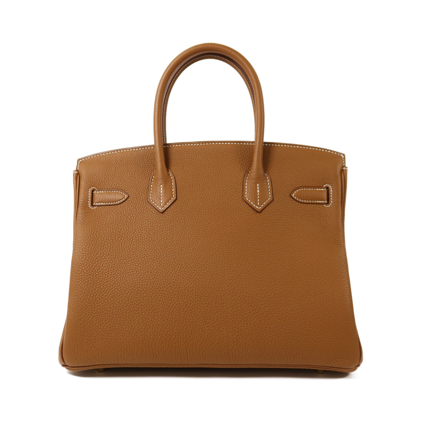 HERMES Clemence皮革Birkin 30金扣手挽袋Gold