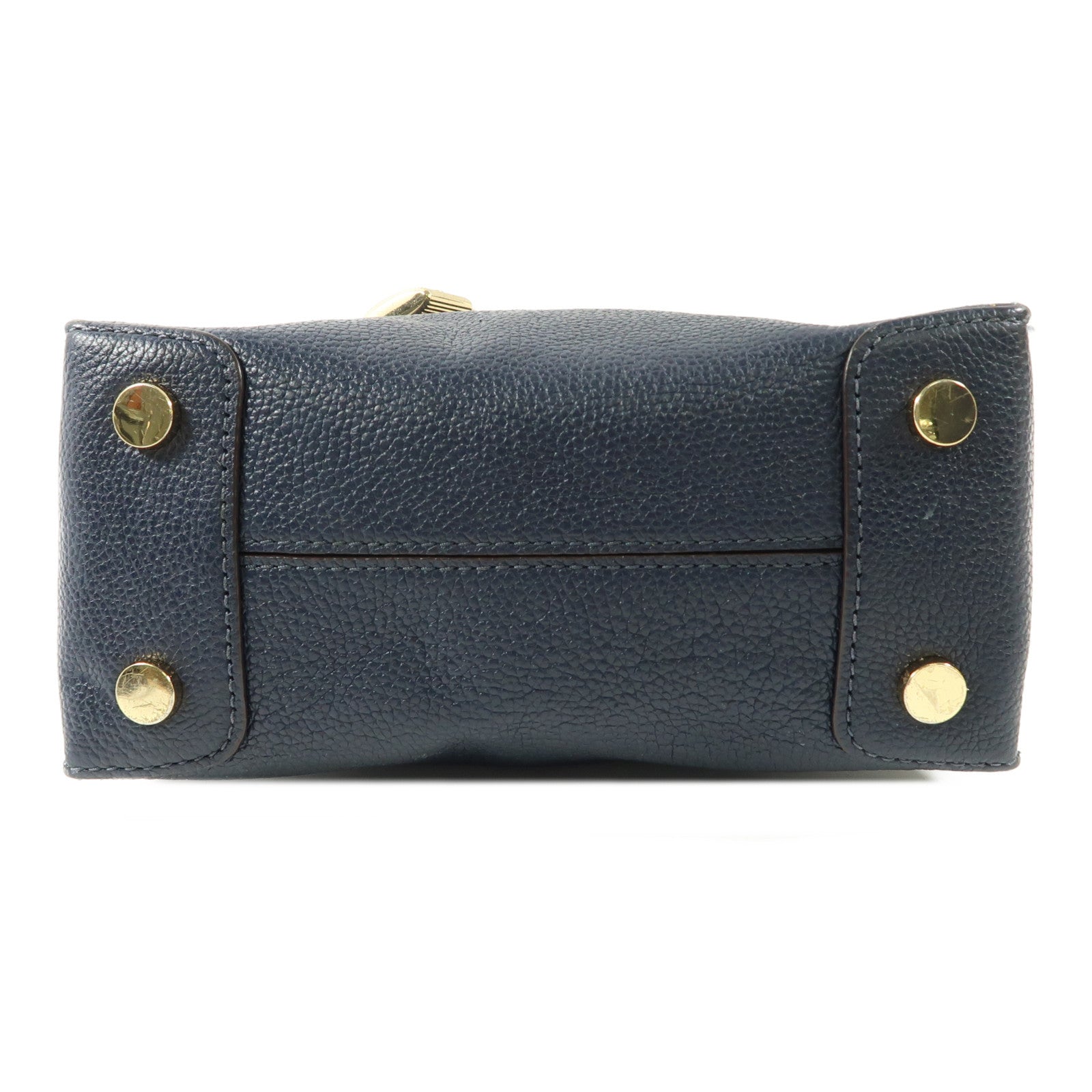 Michael Kors 牛皮皮革2 Way Shoulder Bag金扣手挽肩背兩用袋深藍色