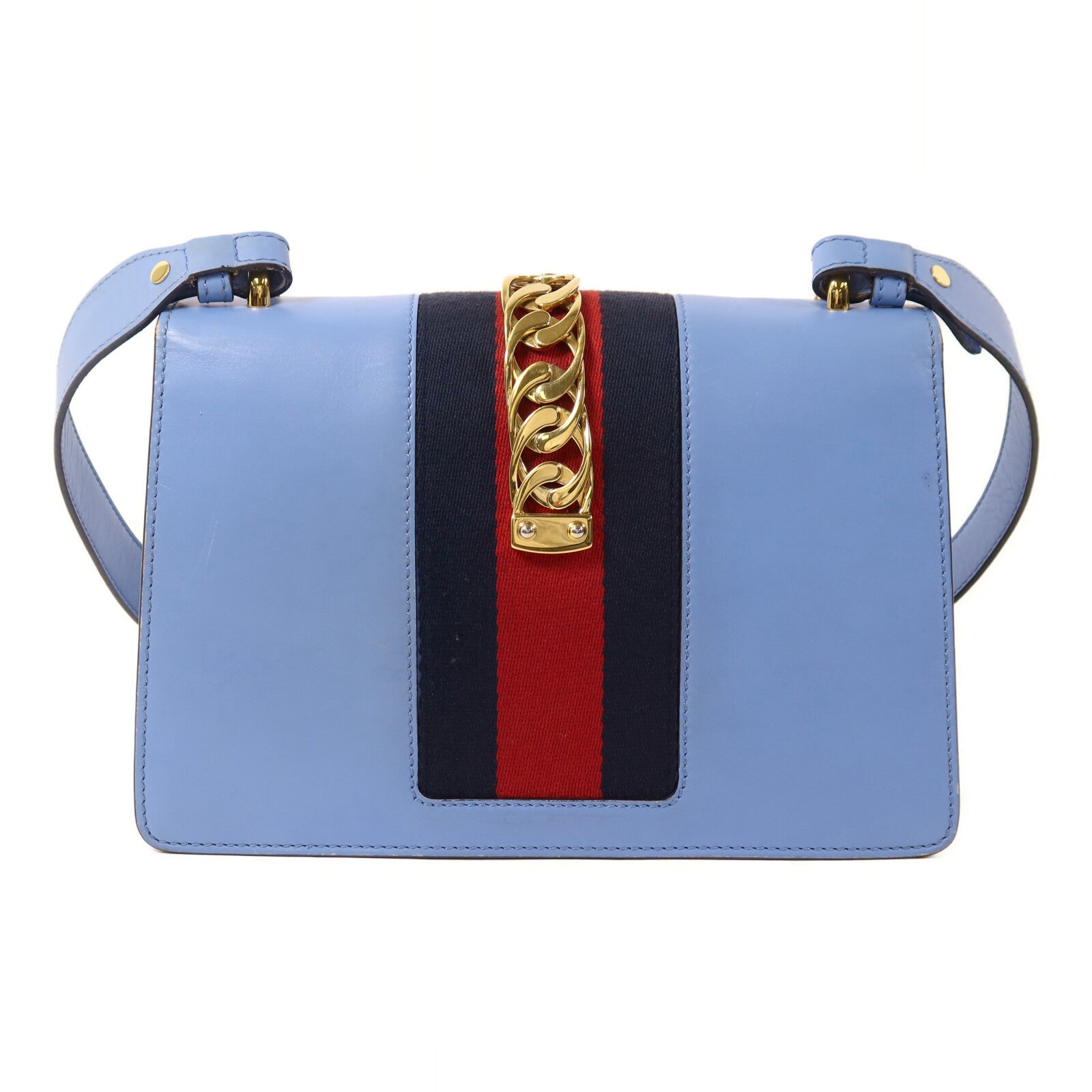 GUCCI 牛皮皮革Sylvie金扣肩背袋