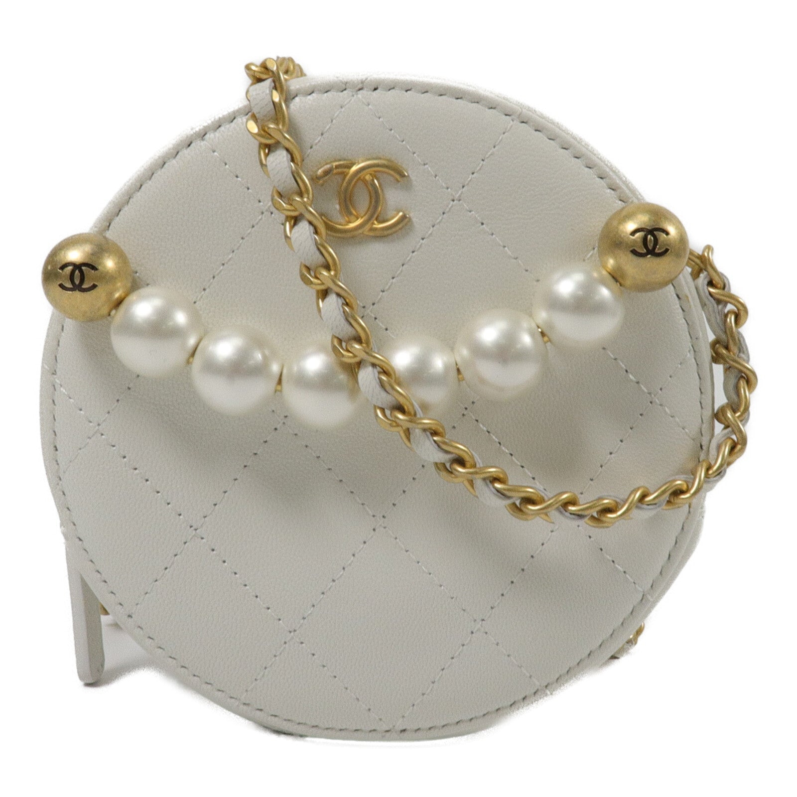 CHANEL 牛皮皮革Chain Shoulder鏈帶肩背袋