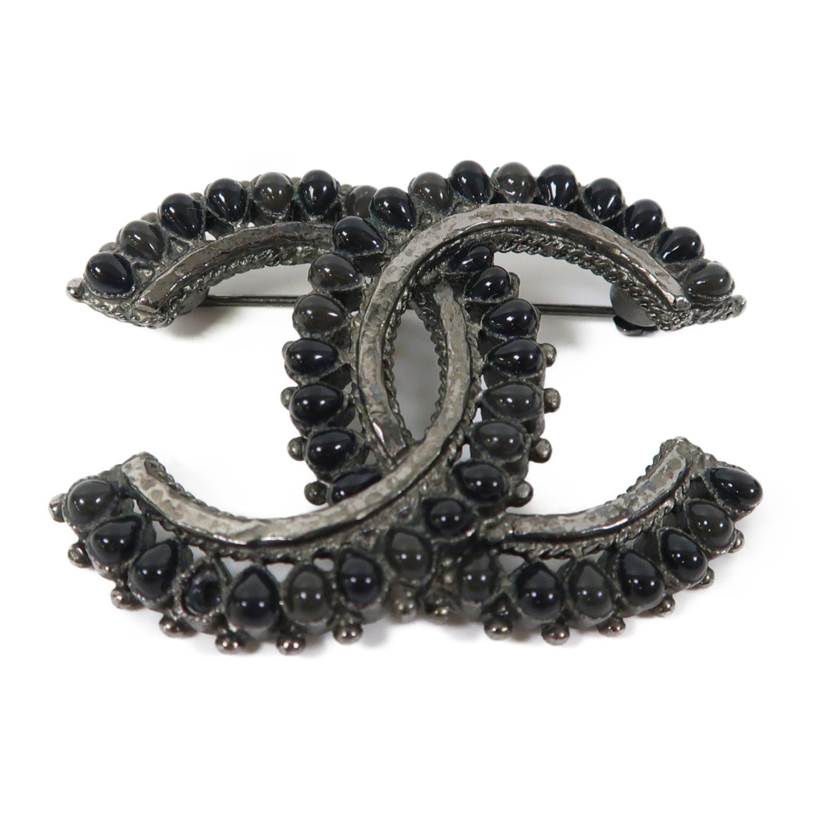 CHANEL 金屬CC Logo Brooch胸針黑色– Brand Off Hong Kong