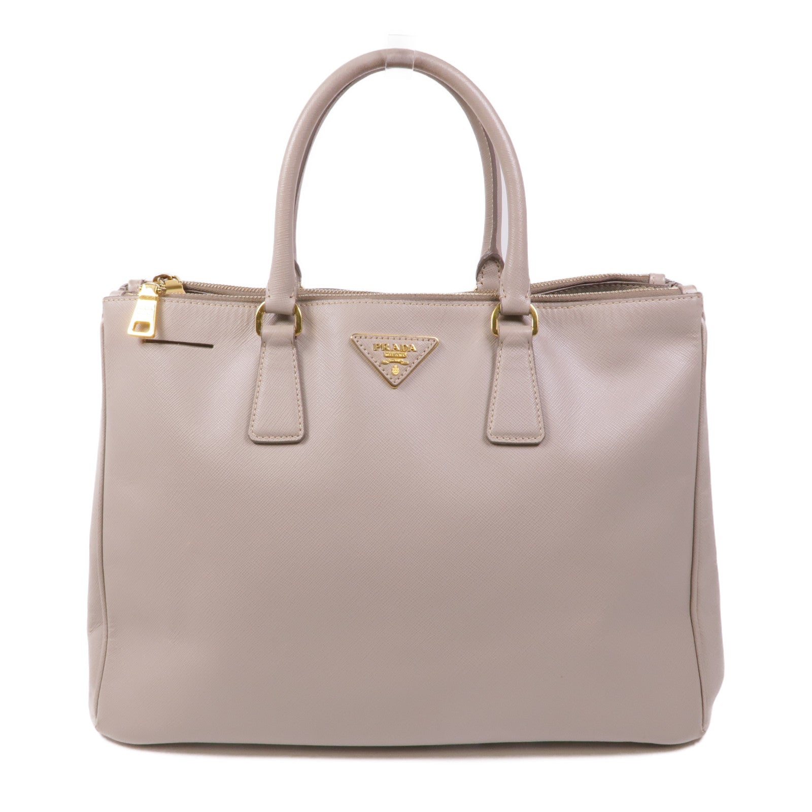 PRADA GHW Handbag BN1786 Saffiano Leather Beige