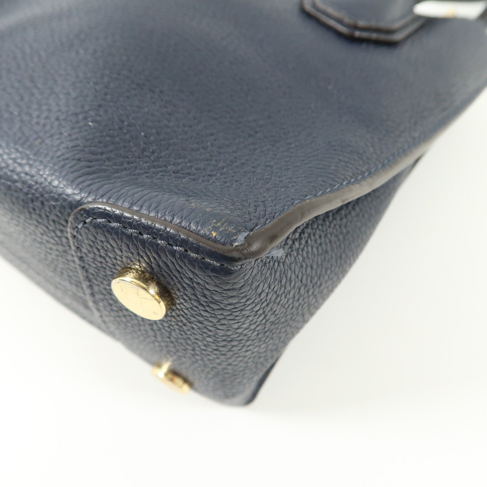 Michael Kors 牛皮皮革2 Way Shoulder Bag金扣手挽肩背兩用袋深藍色