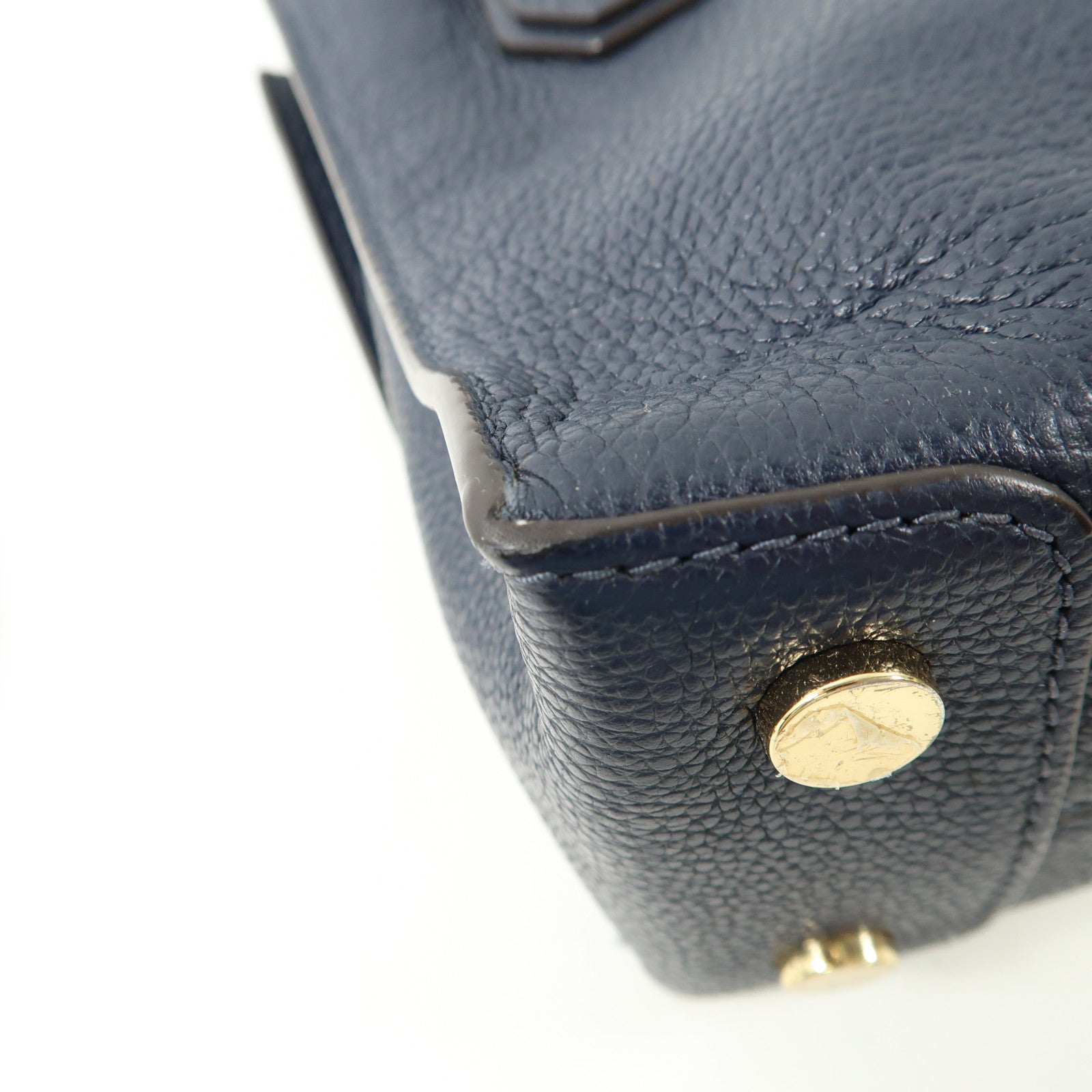 Michael Kors 牛皮皮革2 Way Shoulder Bag金扣手挽肩背兩用袋深藍色